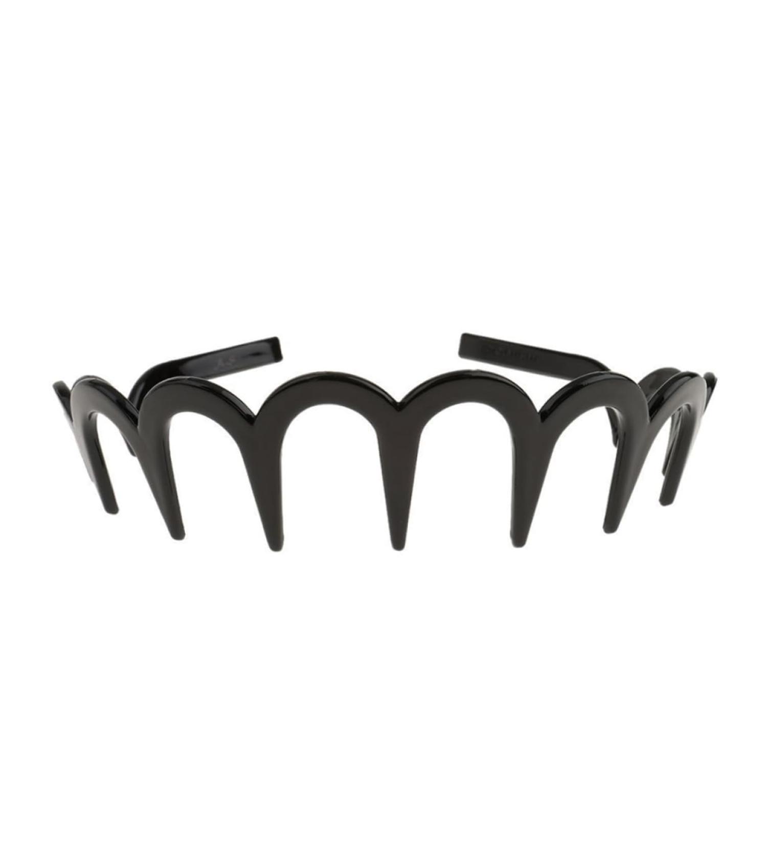 Unisex Wavy Headband Black Spring Wavy Metal Hair Band with Long Teeth Hairhoop Sports Headband Headwear Accessories Black 1pc Wavy Hairhoop - Buy Online on GoSupps.com