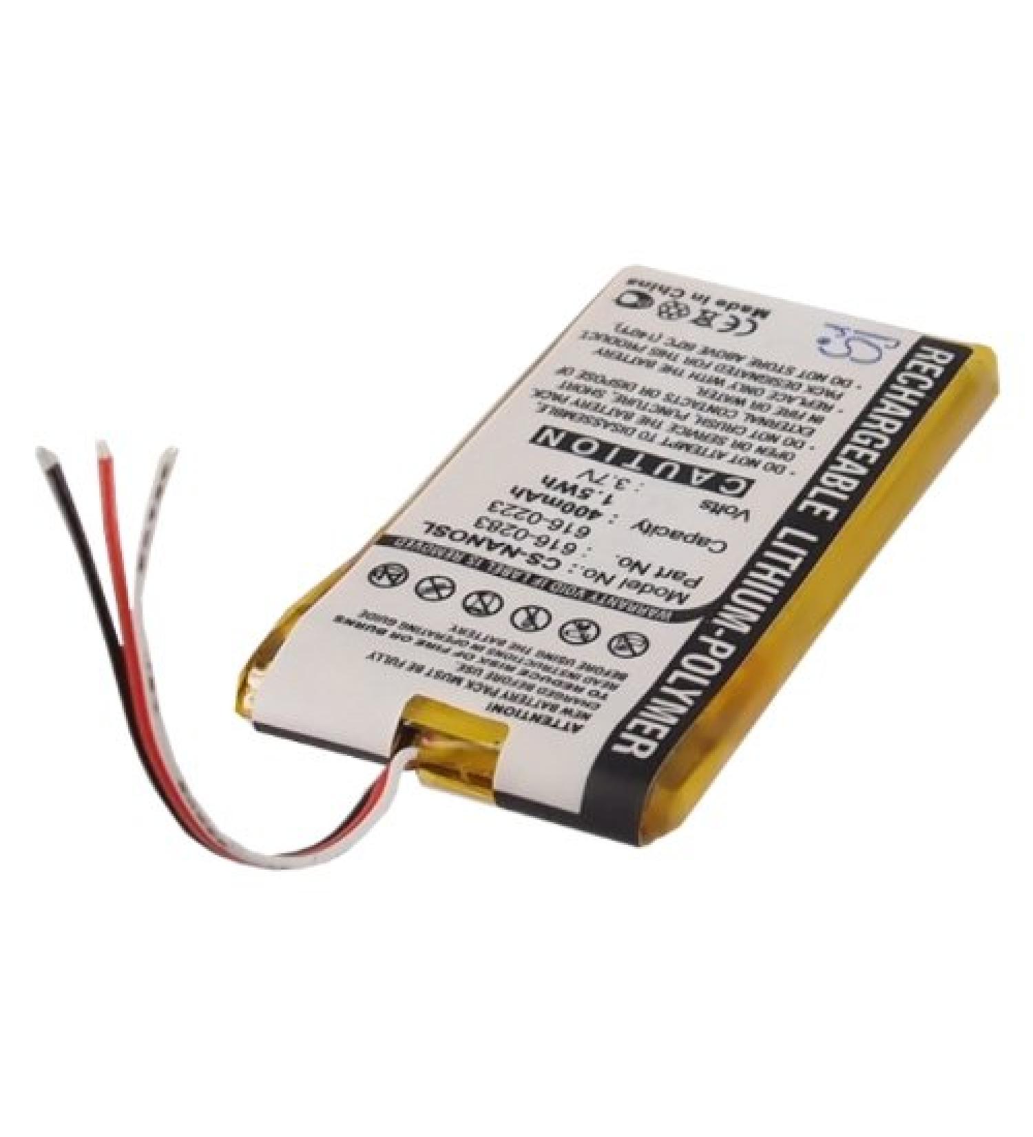 Replacement Battery for Apple iPod Nano MA005LL/A MA099LL/A MA107LL/A - Compatible 400mAh/3.7V | Fast International Shipping - Buy Online on GoSupps.com