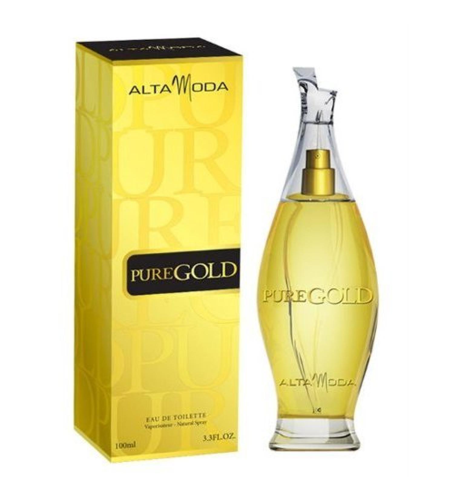 PURE GOLD POUR FEMME BY ALTA MODA PERFUME FOR WOMEN 3.3 OZ / 100 ML EAU DE TOILETTE SPRAY