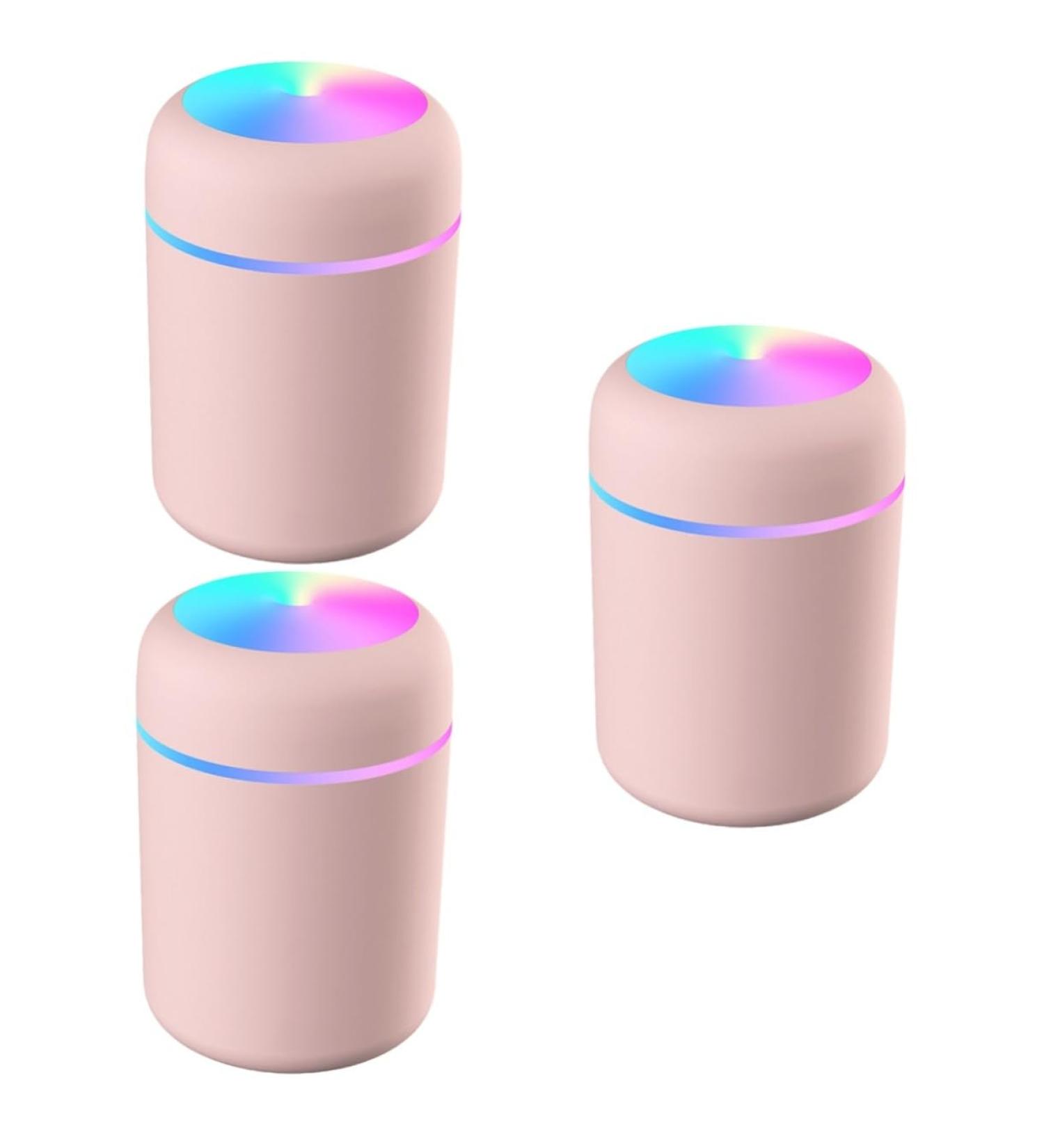 Balacoo Mini Humidifier 3pcs Pink Home Nano Portable Sprayer Humidifier Office Mist Colorful Skin for Mini Air Humidifier 12*7.8cmx3pcs - Buy Online on GoSupps.com