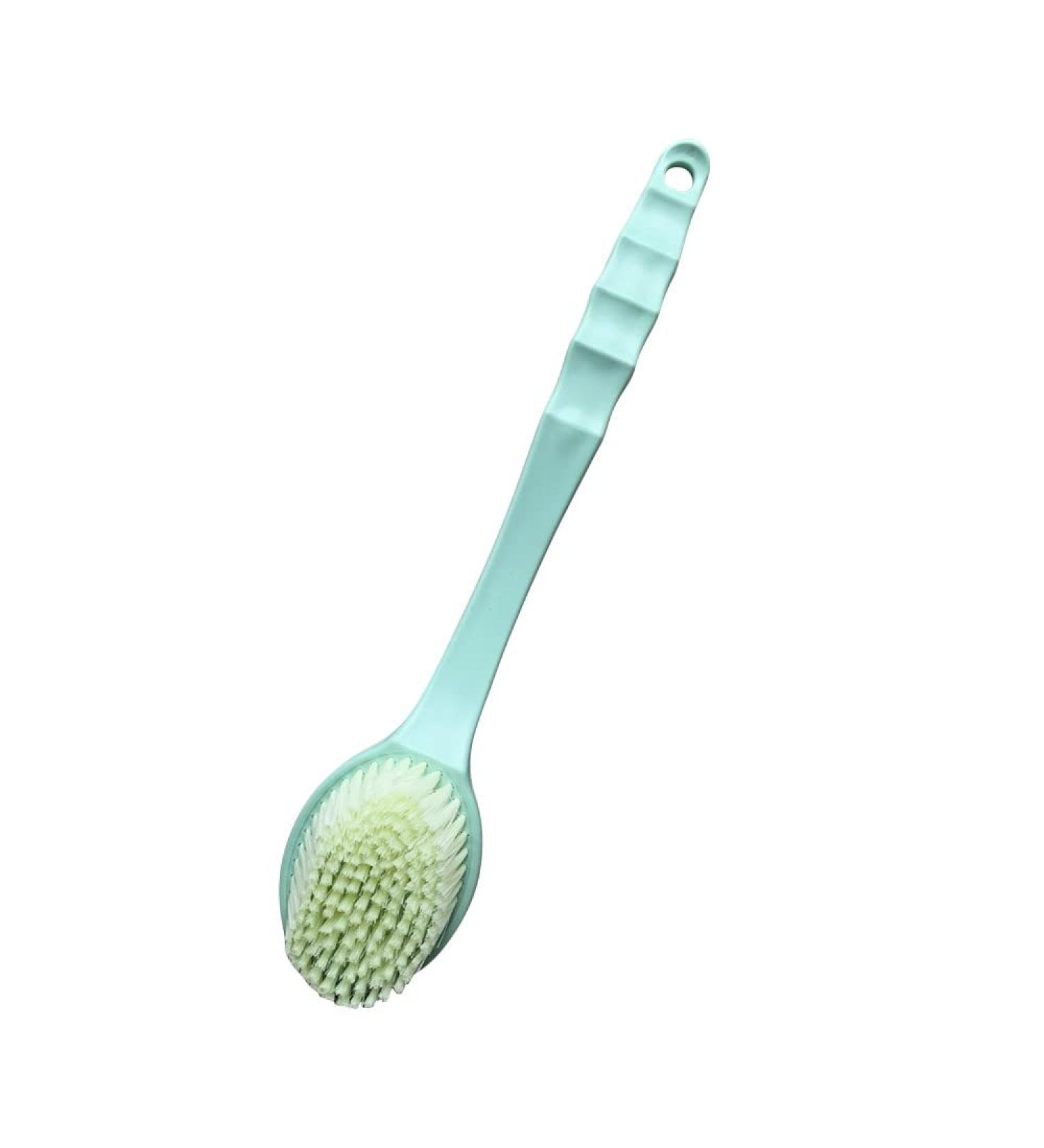 Frava Long Handle Bathing Brush - Soft Bristle Back Scrubber for Shower Body Cleaning & Peeling Brush (Gray) | Ideal for Home & Spa Use - Buy Online on GoSupps.com