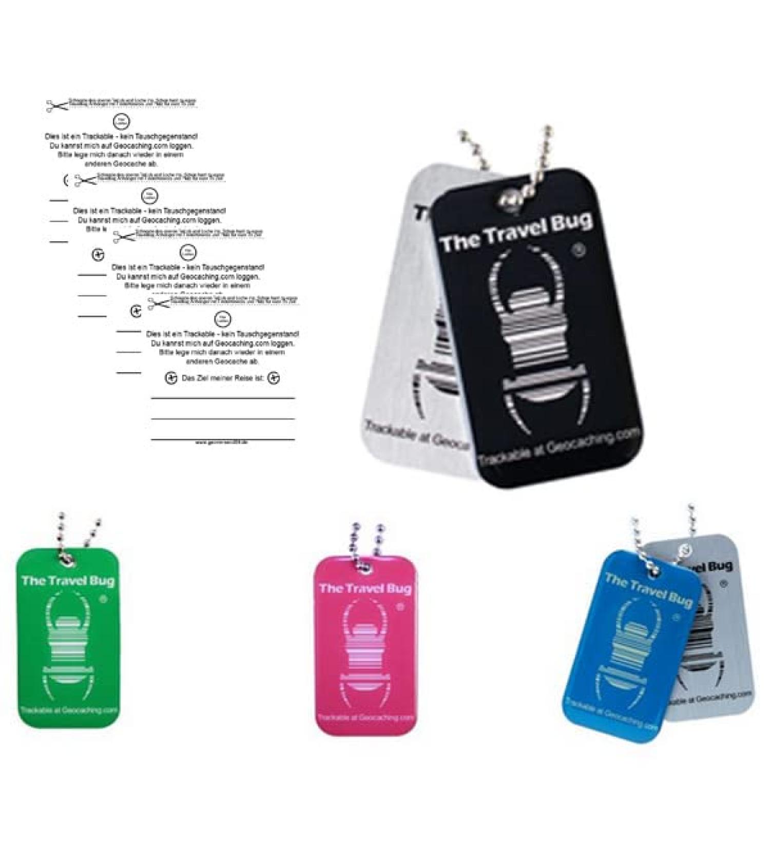 Buy Geo-Versand 4x Geocaching Travel Bug - Trackable Geocoin & Free QR Code Pendant Tag - Buy Online on GoSupps.com