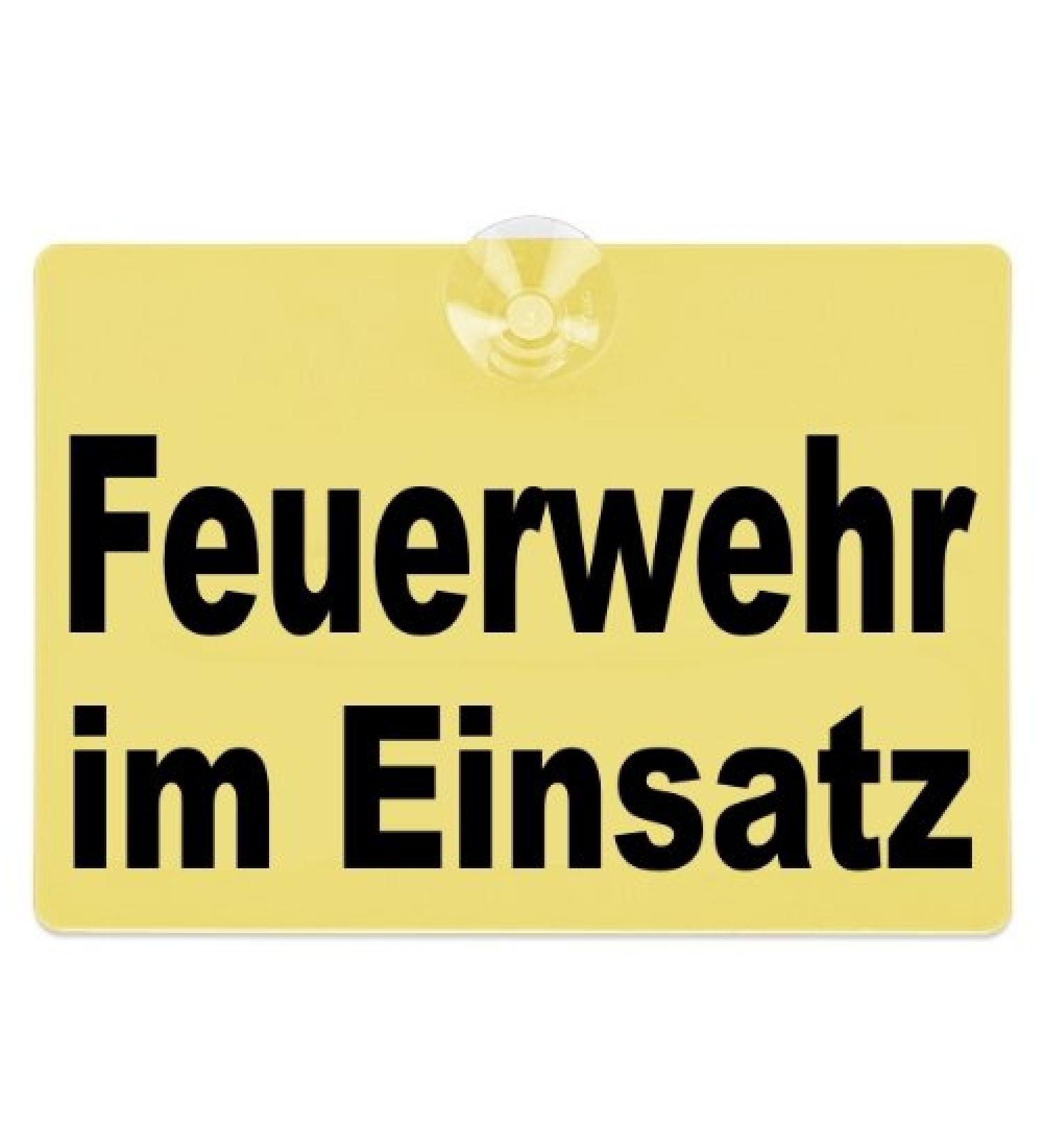 PACO Deutschland eK Warning sign fire brigade in action 20x15cm yellow