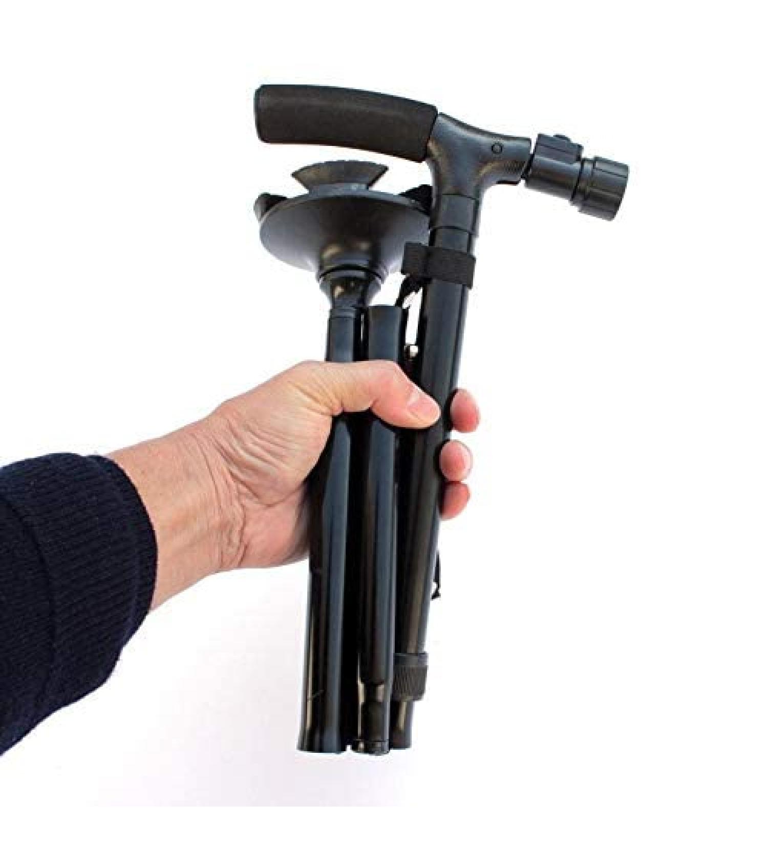 CCBHSJS Walking Stick Elderly Crutches Products Folding LED Lights Cane Sticks Elderly Four-Foot Cane It's so Kind of You Safehappy - Buy Online on GoSupps.com