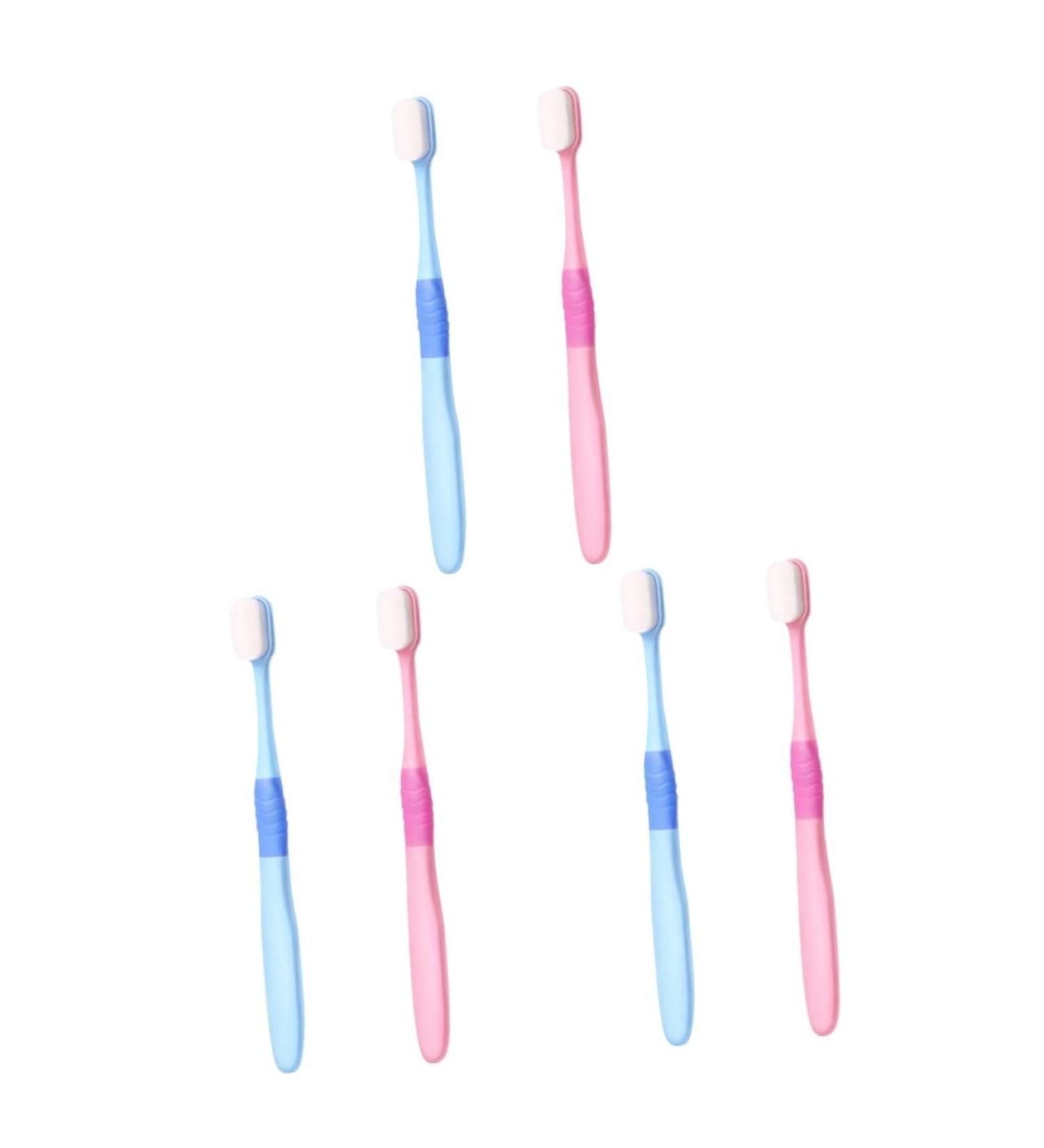 Buy JECOMPRIS 6 STK Children's Toothbrush - Gentle Gum Care & Bristle Oral Care - 1 Pack in 3 Colors for Kids & Adults - Buy Online on GoSupps.com