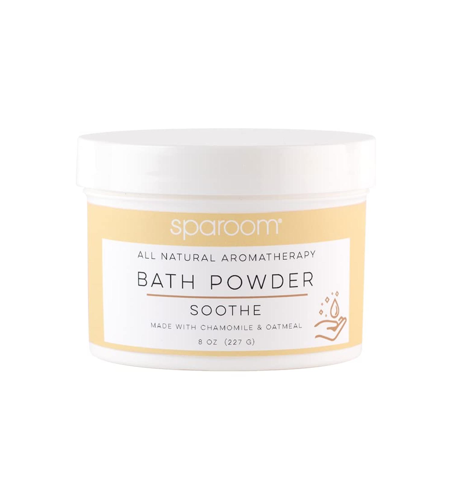 SpaRoom All Natural Bath Powder 8 oz - Aromatherapy Soothe with Chamomile, Oatmeal, Aloe & Willow Bark | Sulfate, Paraben, and Phthalate-Free | Cruelty-Free & Vegan - Buy Online on GoSupps.com