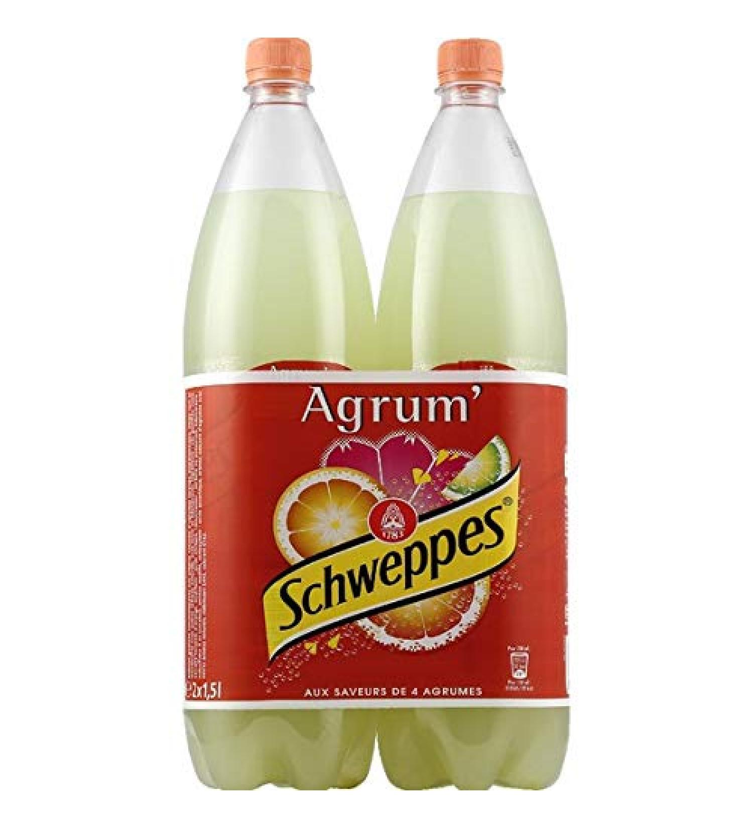 Schweppes Schweppes citrus pet 2x1.5l special format - Pack of 2 1.5L bottles