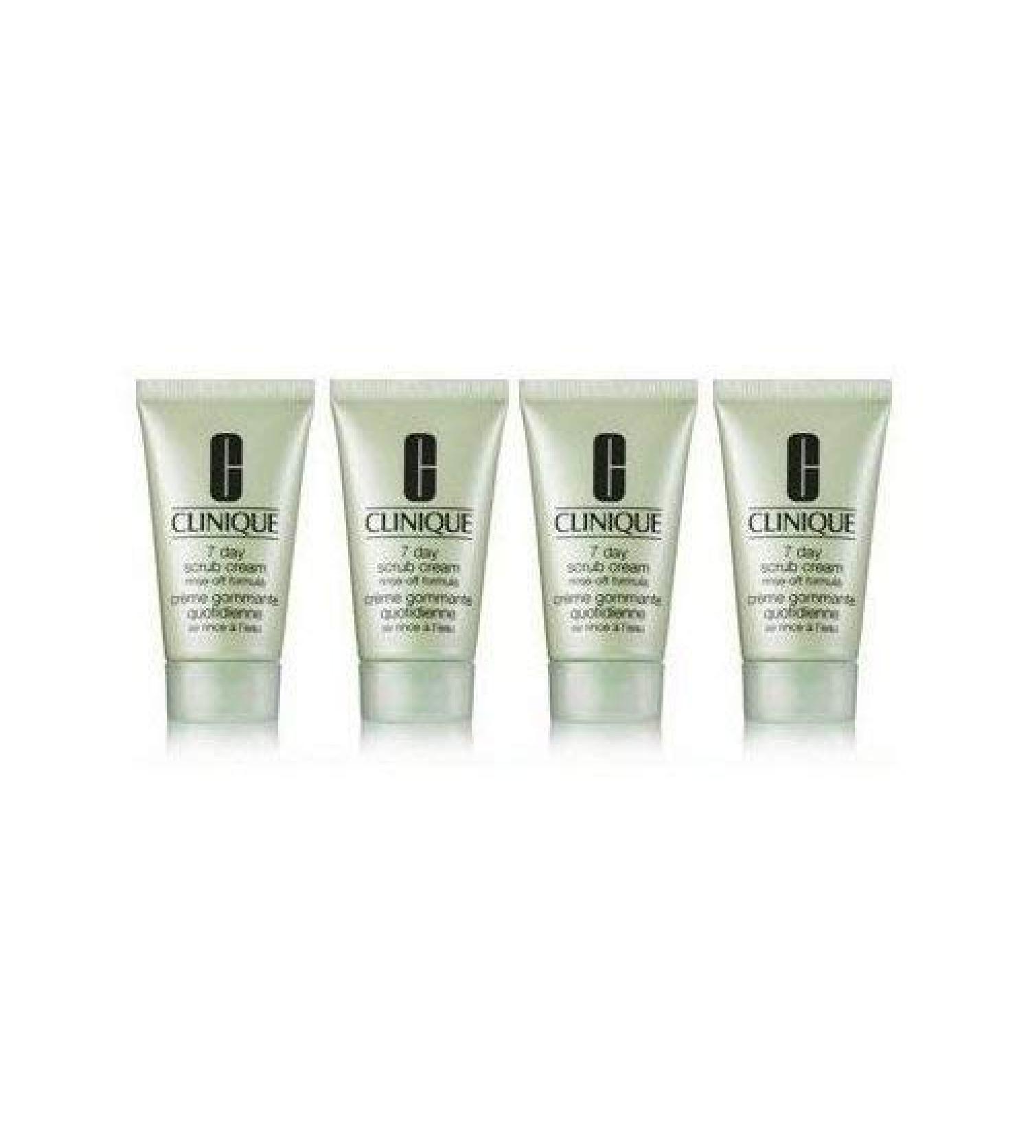 Clinique 7 Day Scrub Cream Rinse-Off Formula 4oz (Set of 4 x 1oz tubes each)