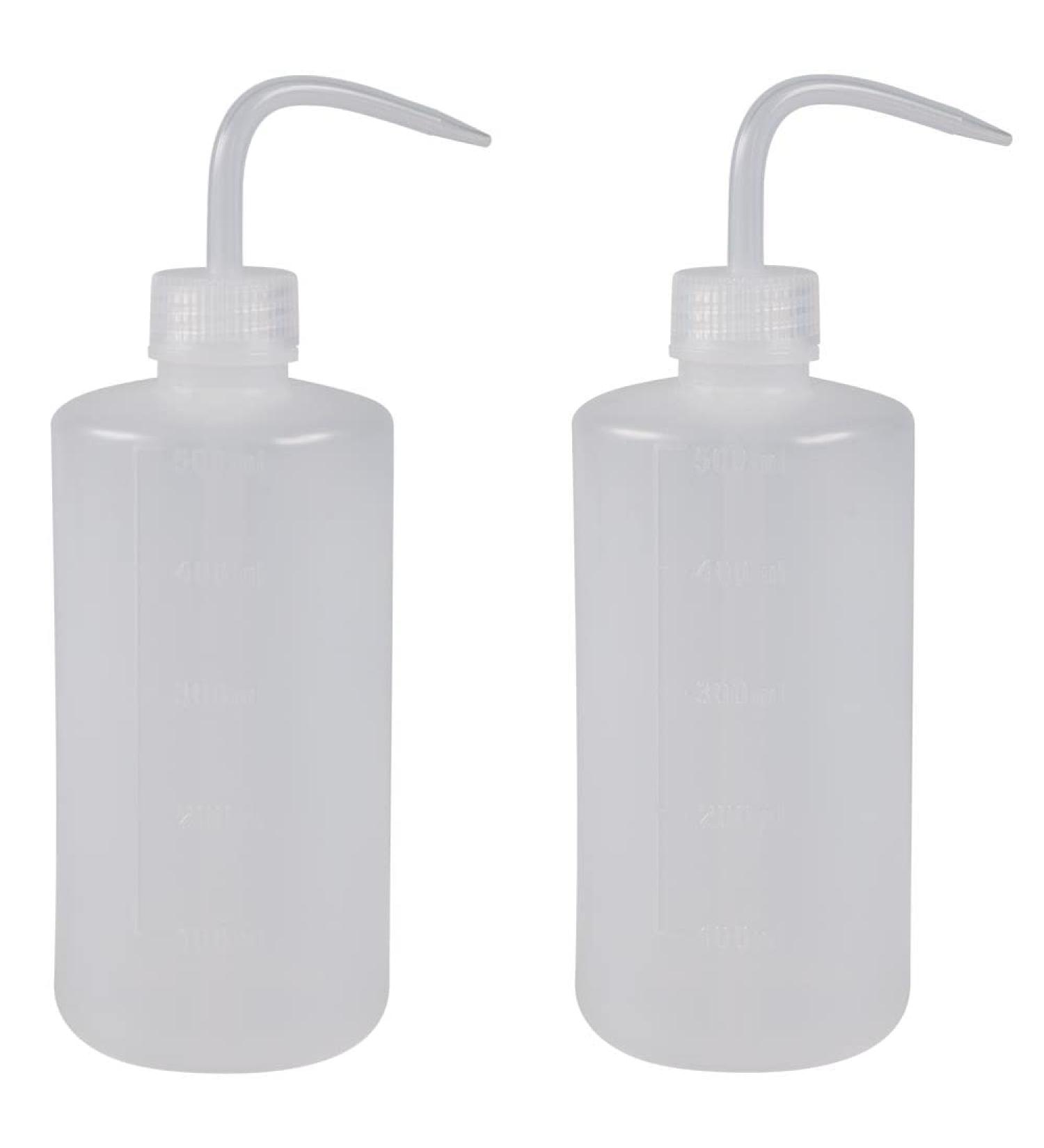 PrimeMed Wash Bottle Tattoo Squeeze Bottle Medical Plastic Tattoo Squirt Cleaning Washing Bottle (2 Pack) (16 Oz)