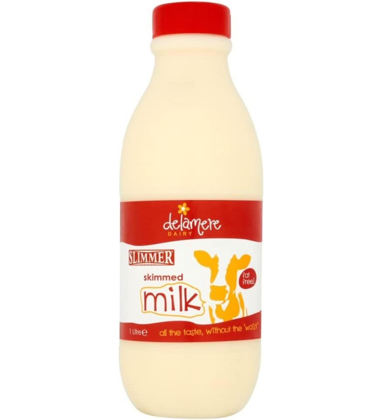 Delamere Dairy Skimmed Sterilized Milk 1L x 6 Pack