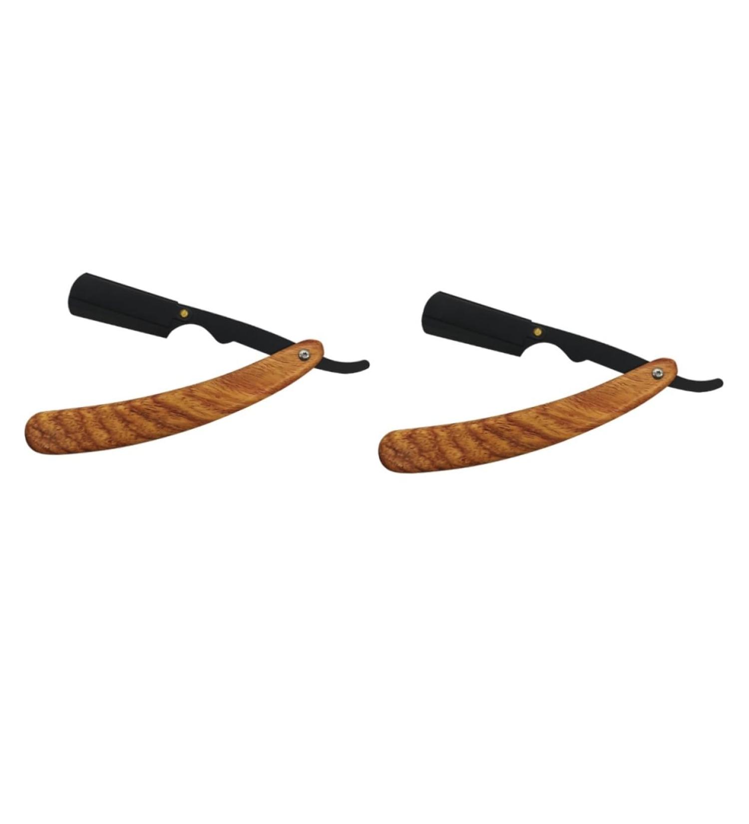 Frcolor 2-in-1 Eyebrow Razor & Hair Clipper - Professional Bamboo Manual Shaving Razor for Men - Best International Shipping - Buy Online on GoSupps.com