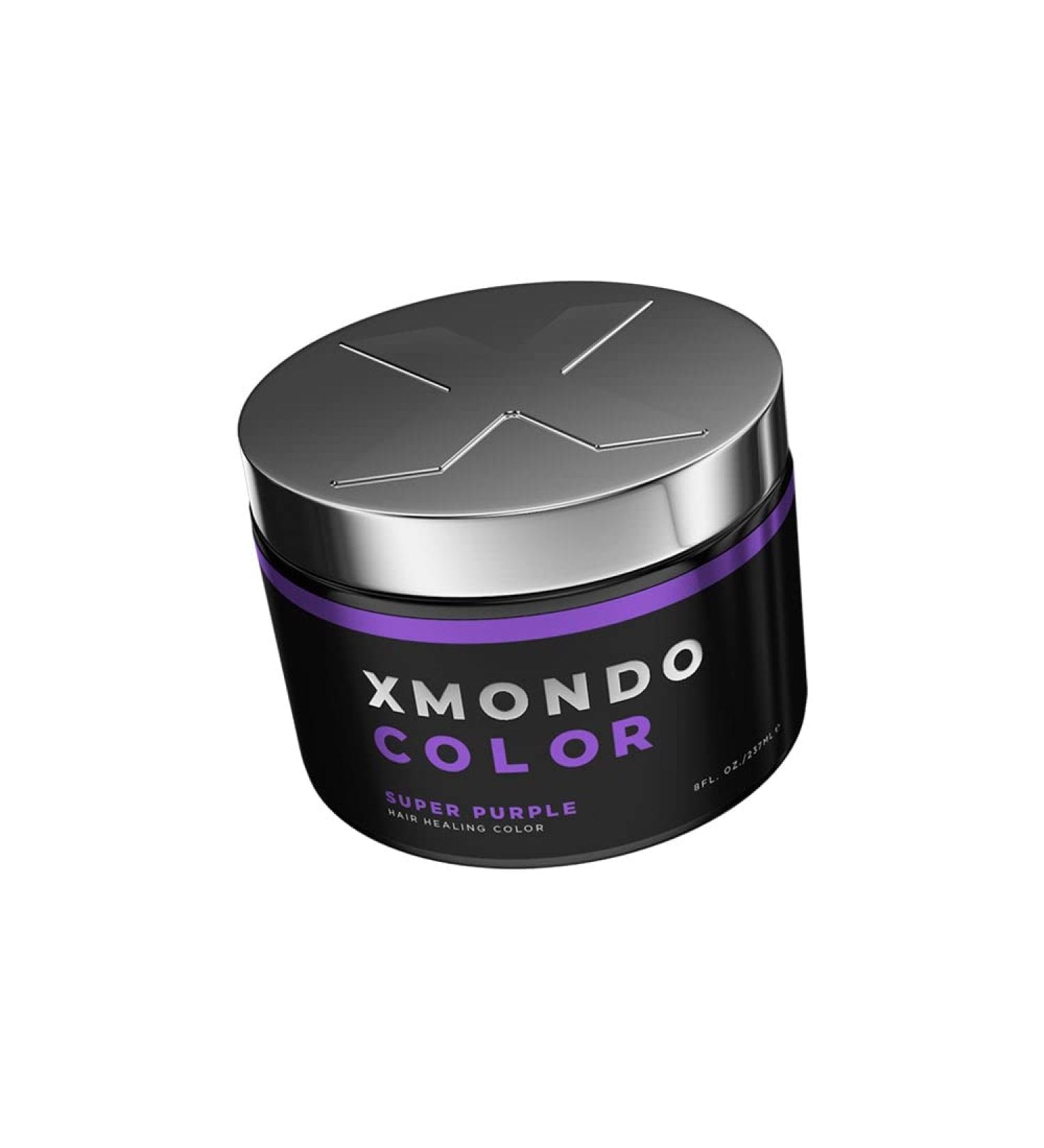 XMONDO Color Super Purple Hair Healing Semi Permanent Color - 8 Fl Oz | Vegan Formula with Hyaluronic Acid, Vegetable Proteins, & Bond Building Technology - Buy Online on GoSupps.com
