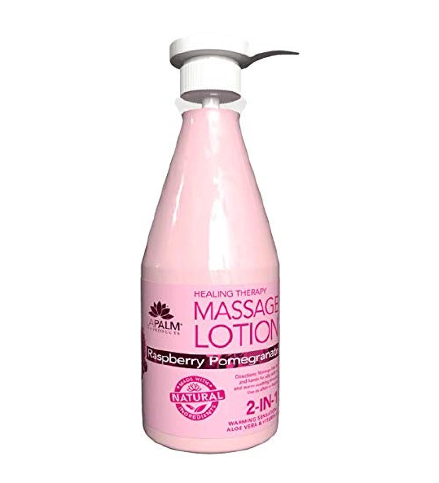 La Palm - Organic Healing Therapy Massage Lotion 24oz (Raspberry Pomegranate)