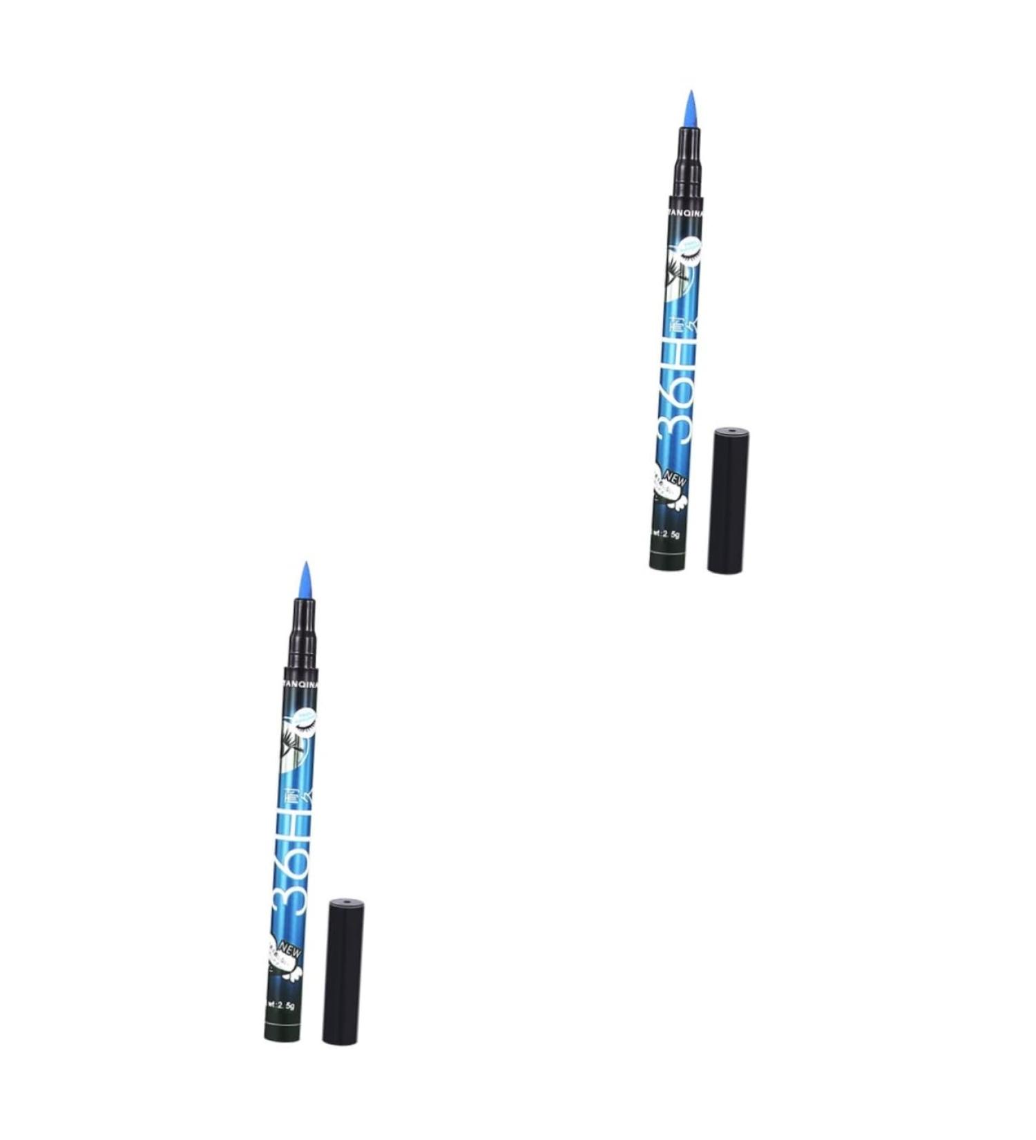 minkissy 2Pcs Black Eyeliner Pencils Color Eyeliner Eye Liner Pencil Colored Pencils Pen Liquid Liner Eyeline Pencil Make Up Liquid Size 1x2pcs photo 3x2pcs - Buy Online on GoSupps.com