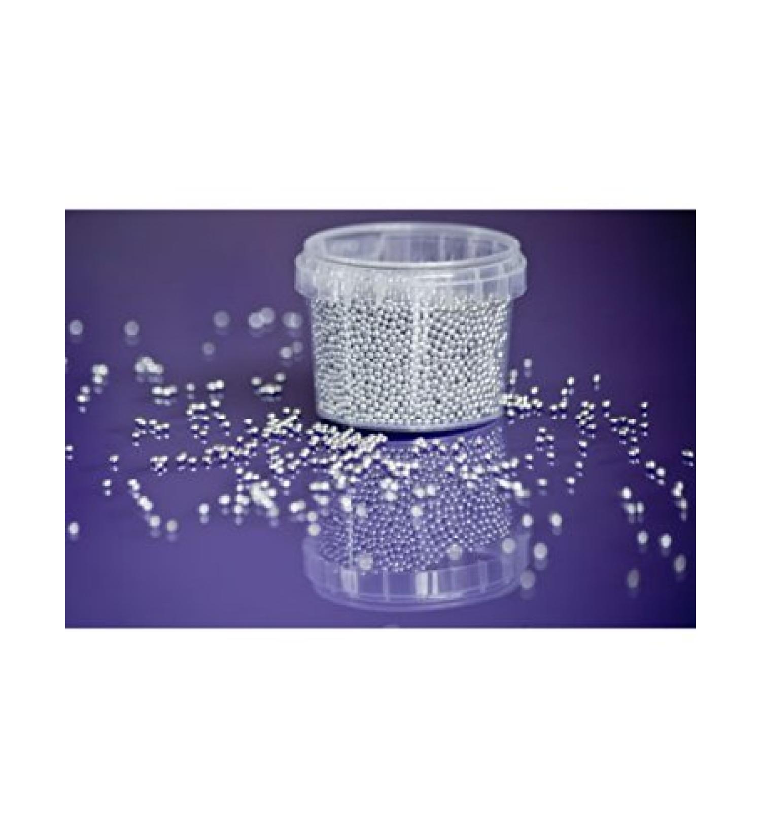 100g Silver Edible 2mm Tiny Sugar Pearls/Balls for Cake Cupcake Sprinkles Dec...