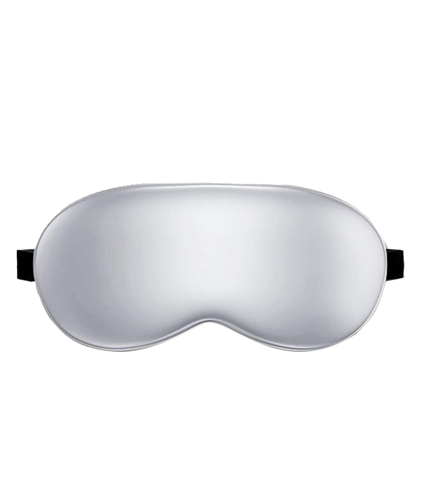 Sleep Mask for Back and Side Sleeper - Eye Mask Sleeping Light Blocking Breathable Eyestrain Relief for Men and Women Ultralight Travel Eye Cover Silver