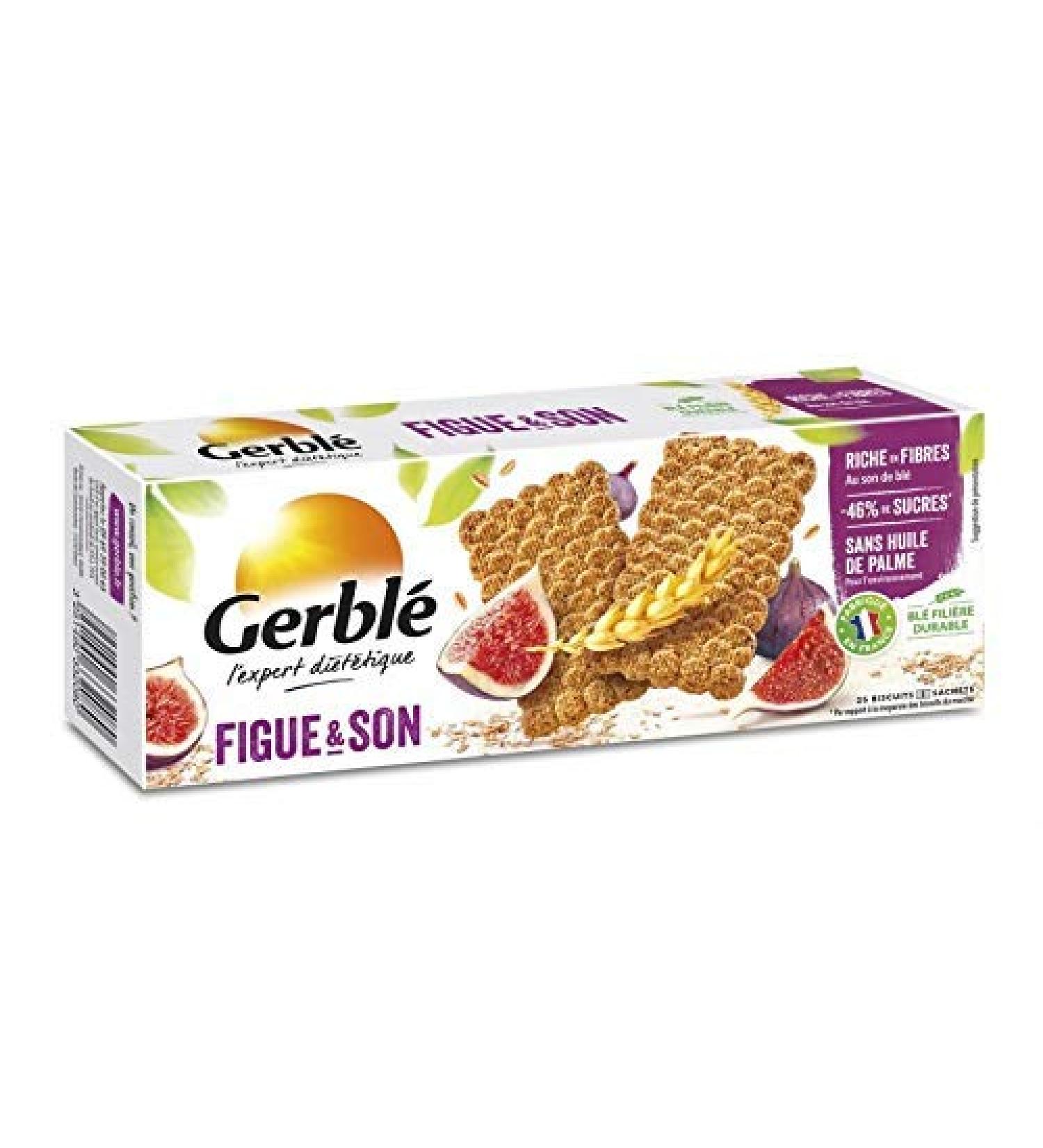 GERBLÉ - Fig and Bran Biscuits 210G - Pack of 4 - free delivery