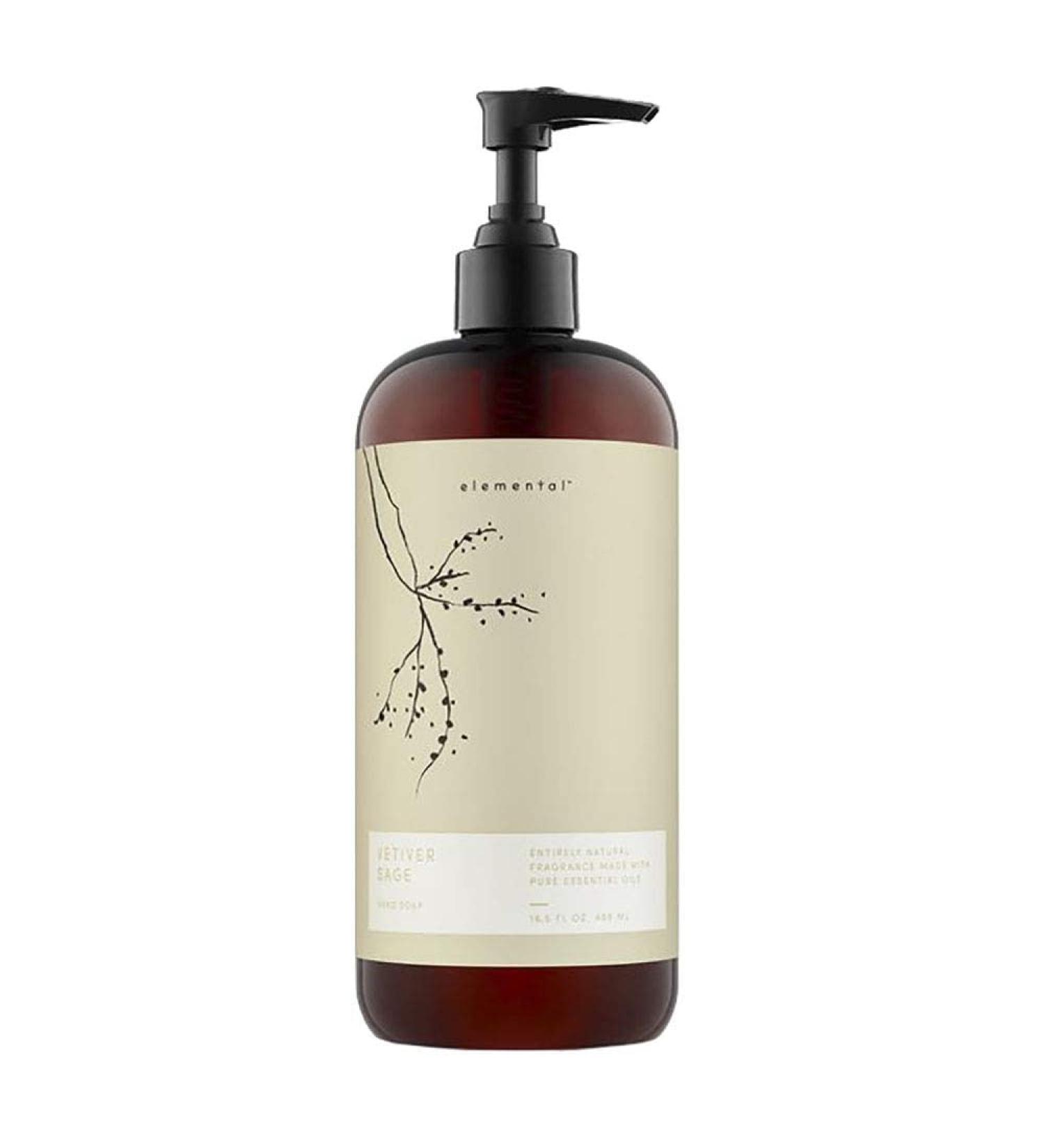 Illume Elemental Collection  Vetiver Sage  16.5oz  Hand Wash  Grey Hand Wash Vetiver Sage