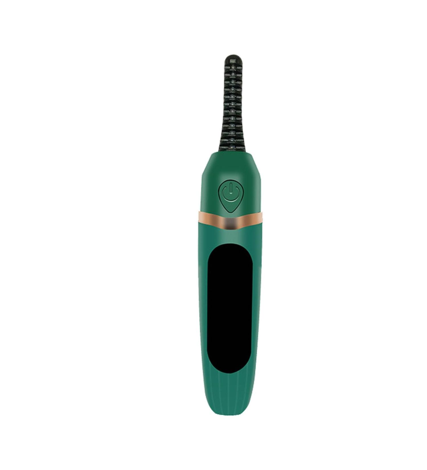Heated Eyelash Curler with Comb - USB Rechargeable Electric Makeup Tool for Women (Green) - LED Display Gift Idea - Buy Online on GoSupps.com