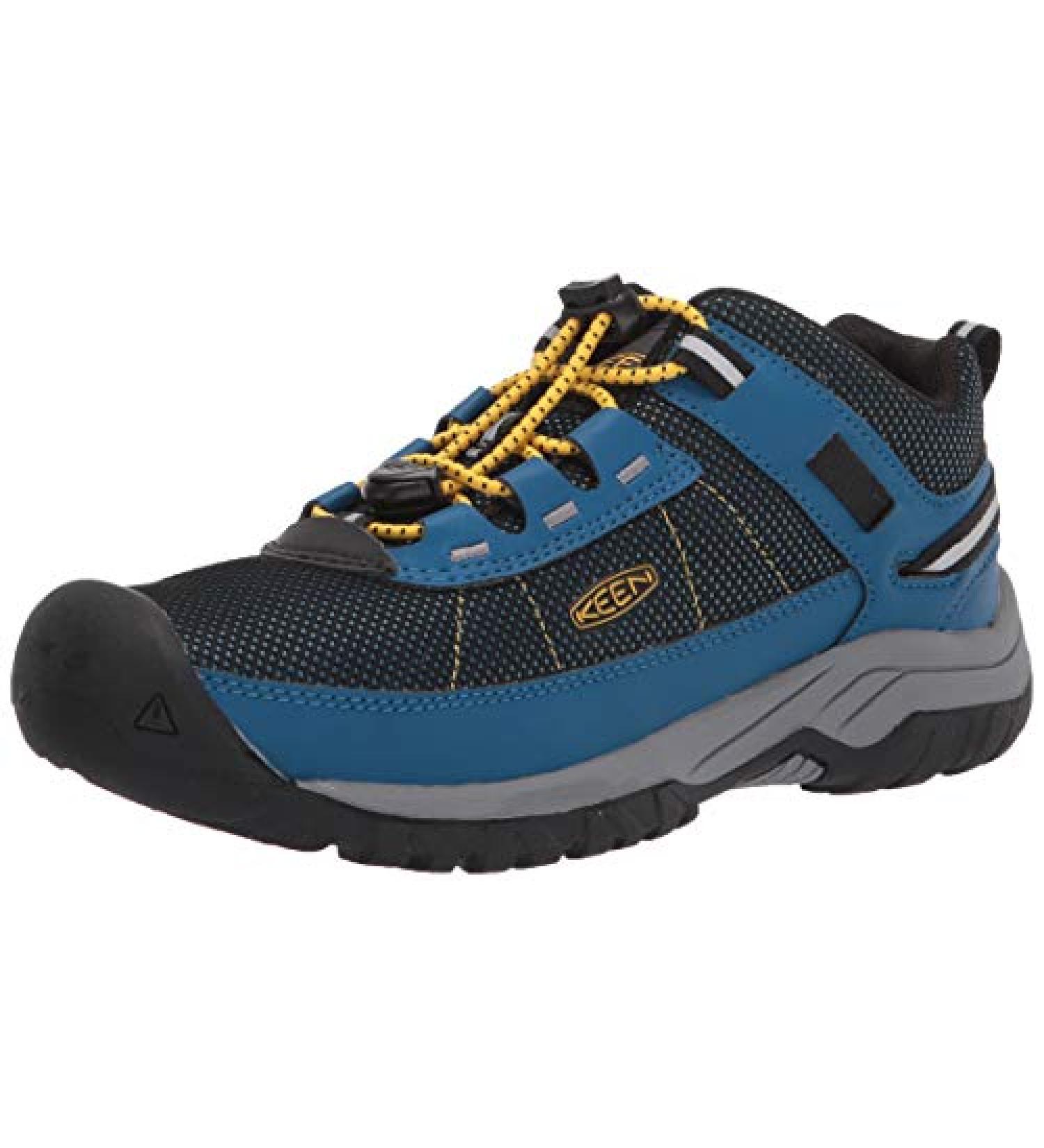 KEEN Little Kid's Targhee Sport Vented Hiking Shoe Mykonos Blue/Yellow - Size 10 LK US - Buy Online on GoSupps.com