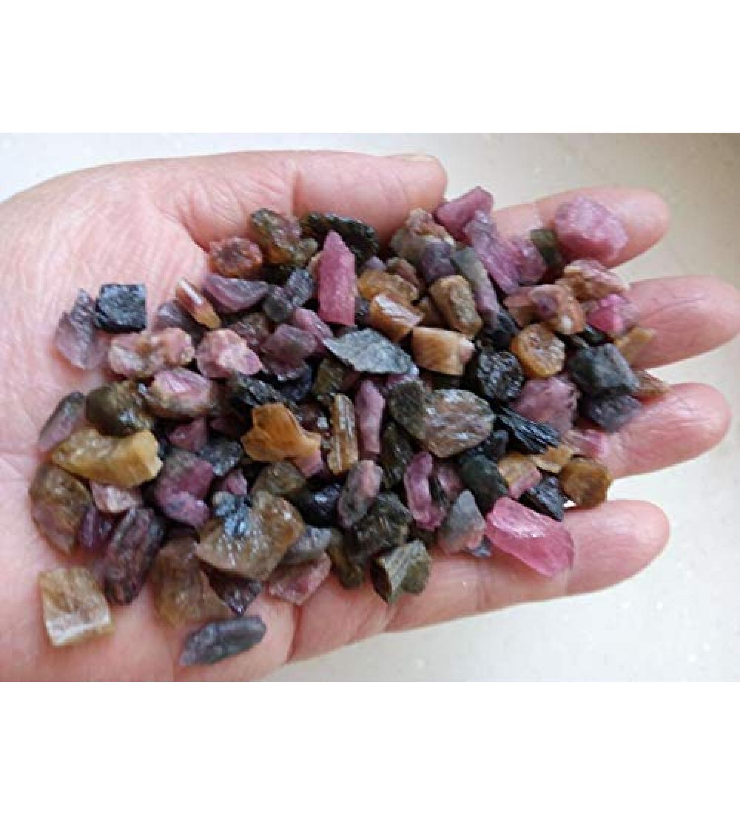 100g Natural Colour Tourmaline Quartz Crystal Stone Specimen Original Home Goods - Buy Online on GoSupps.com
