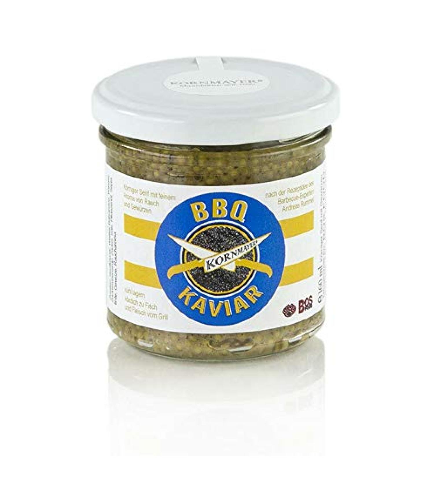 Kornmayer BBQ caviar mustard from black mustard grains 160 ml