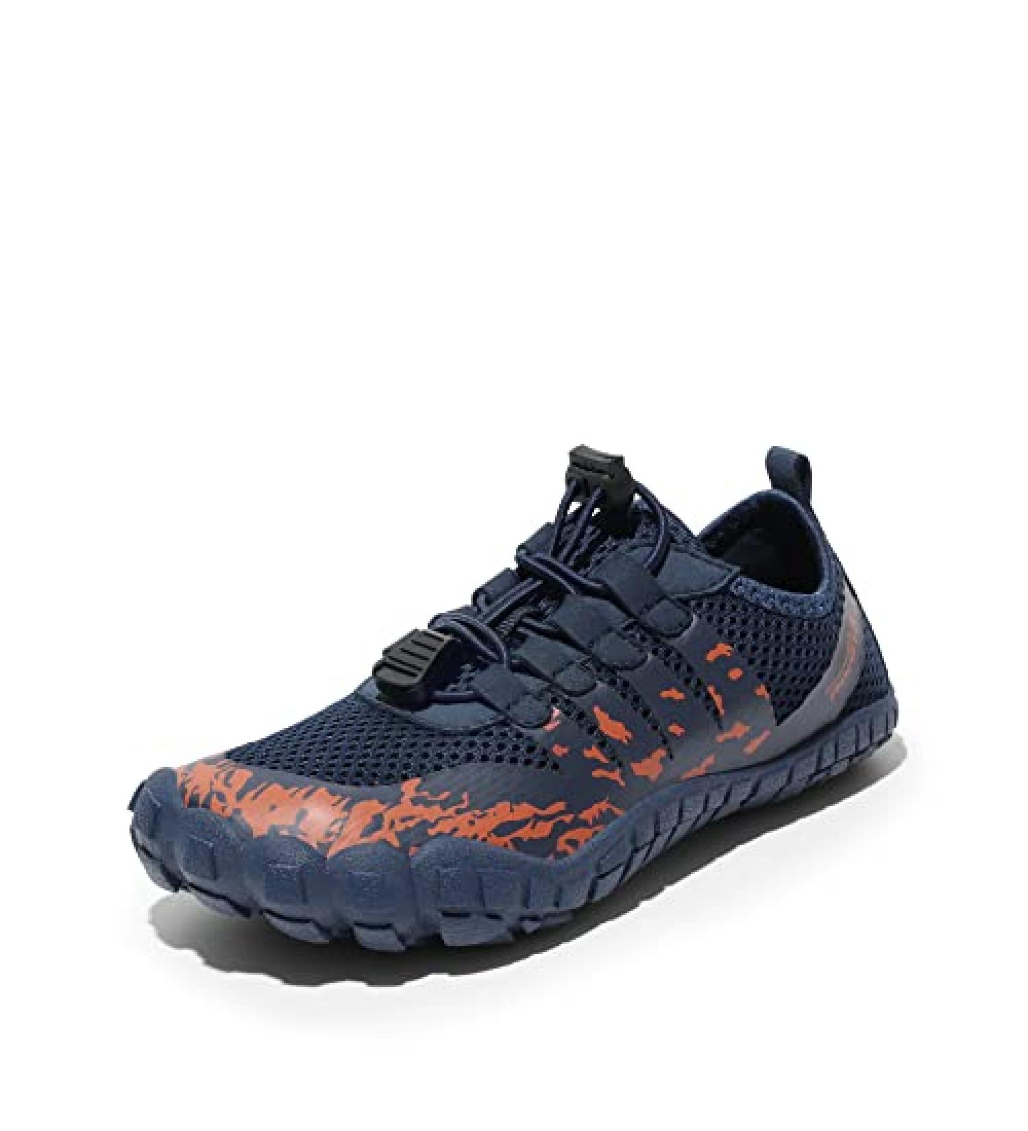 NORTIV 8 Kids Water Shoes - Quick Dry, Lightweight Swim Outdoor Shoes for Boys and Girls - Big Kid Size 5 Dark Blue - Buy Online on GoSupps.com
