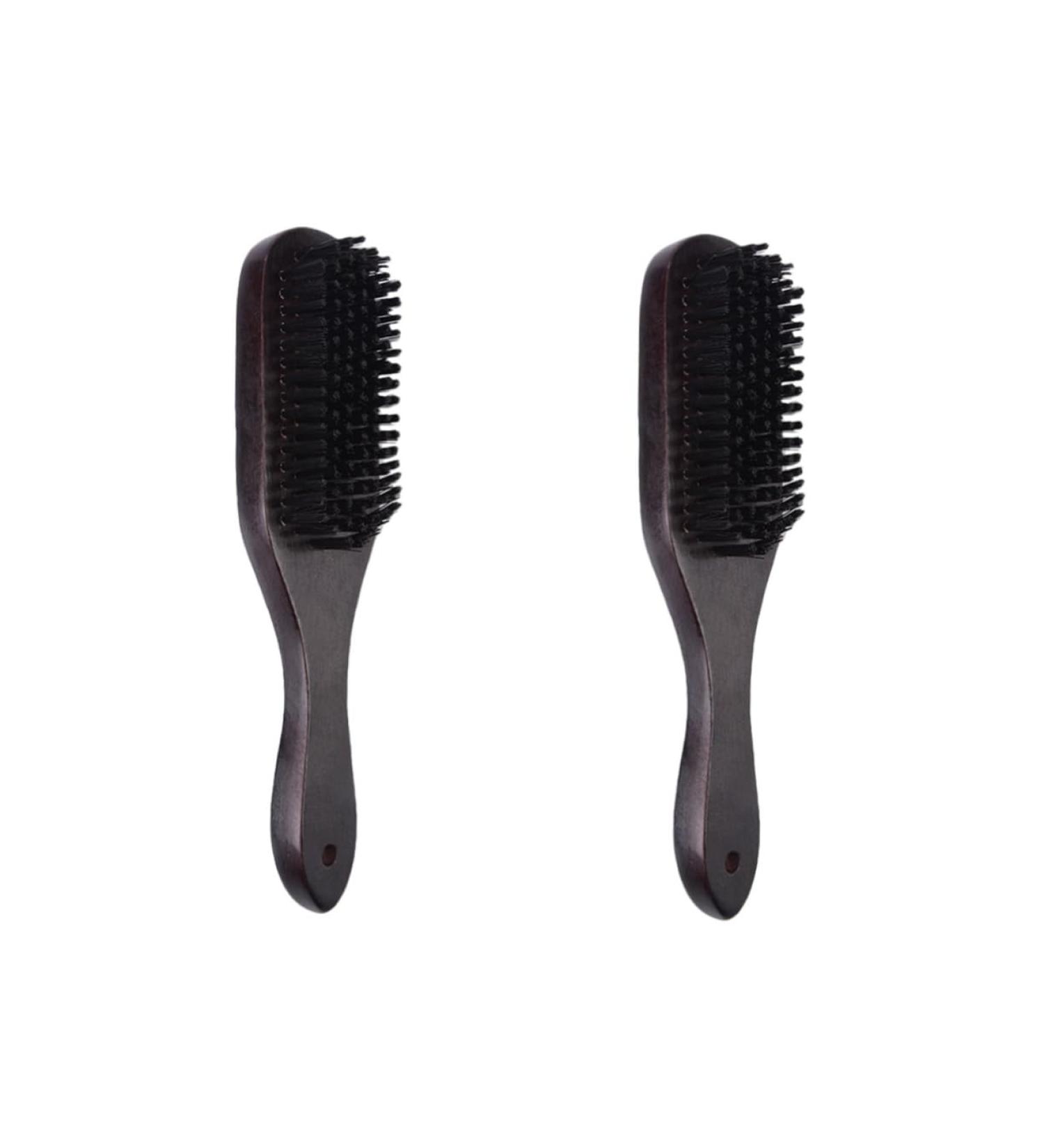 Minkissy 2-Piece Nail & Beard Cleaning Brush Set - Curly Hair Nylon Bristles Wooden Handle | Men's Grooming Essential - Buy Online on GoSupps.com