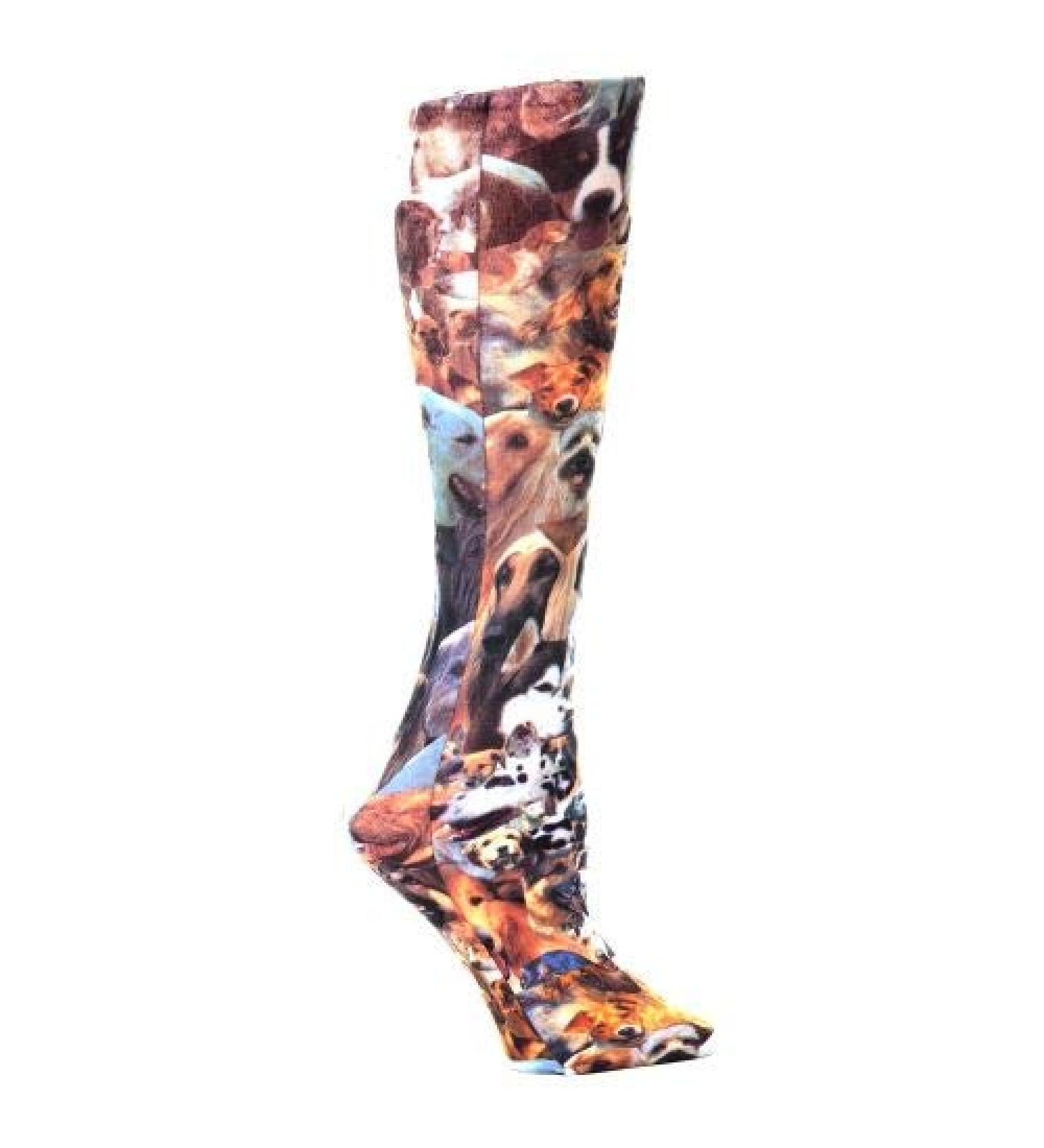 Red Moby Celeste-Stein-CMPSQ-2-265 Womens 15-20 mmHg Compression Sock - Queen - Doggie Brown
