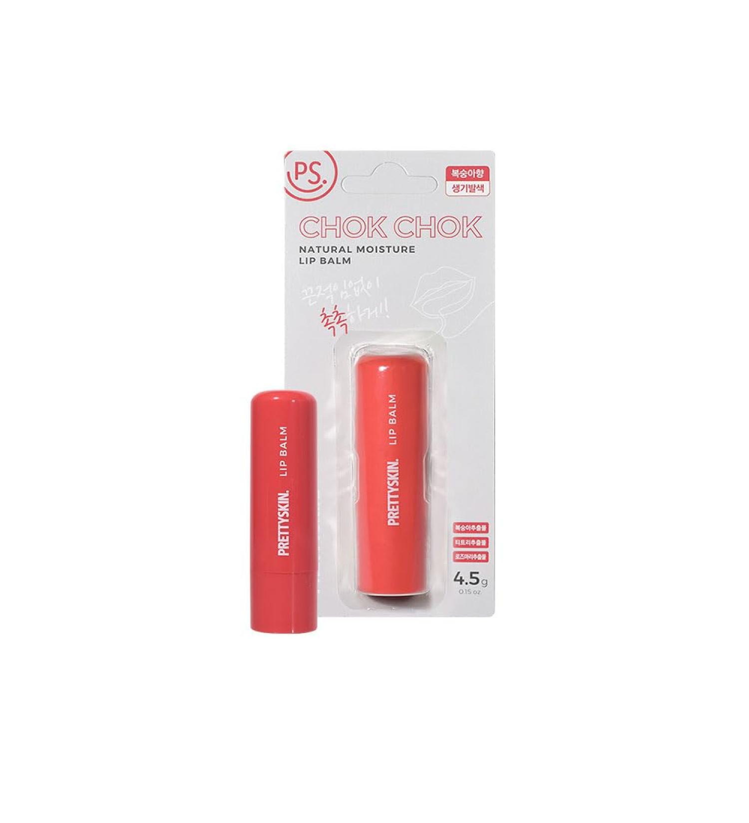 PRETTYSKIN Moisture Lip Balm 0.15oz.(4.5g) Smooth Soft Texture Hydrating Natural Shine Glossy korean lip balm (Peach) - Buy Online on GoSupps.com