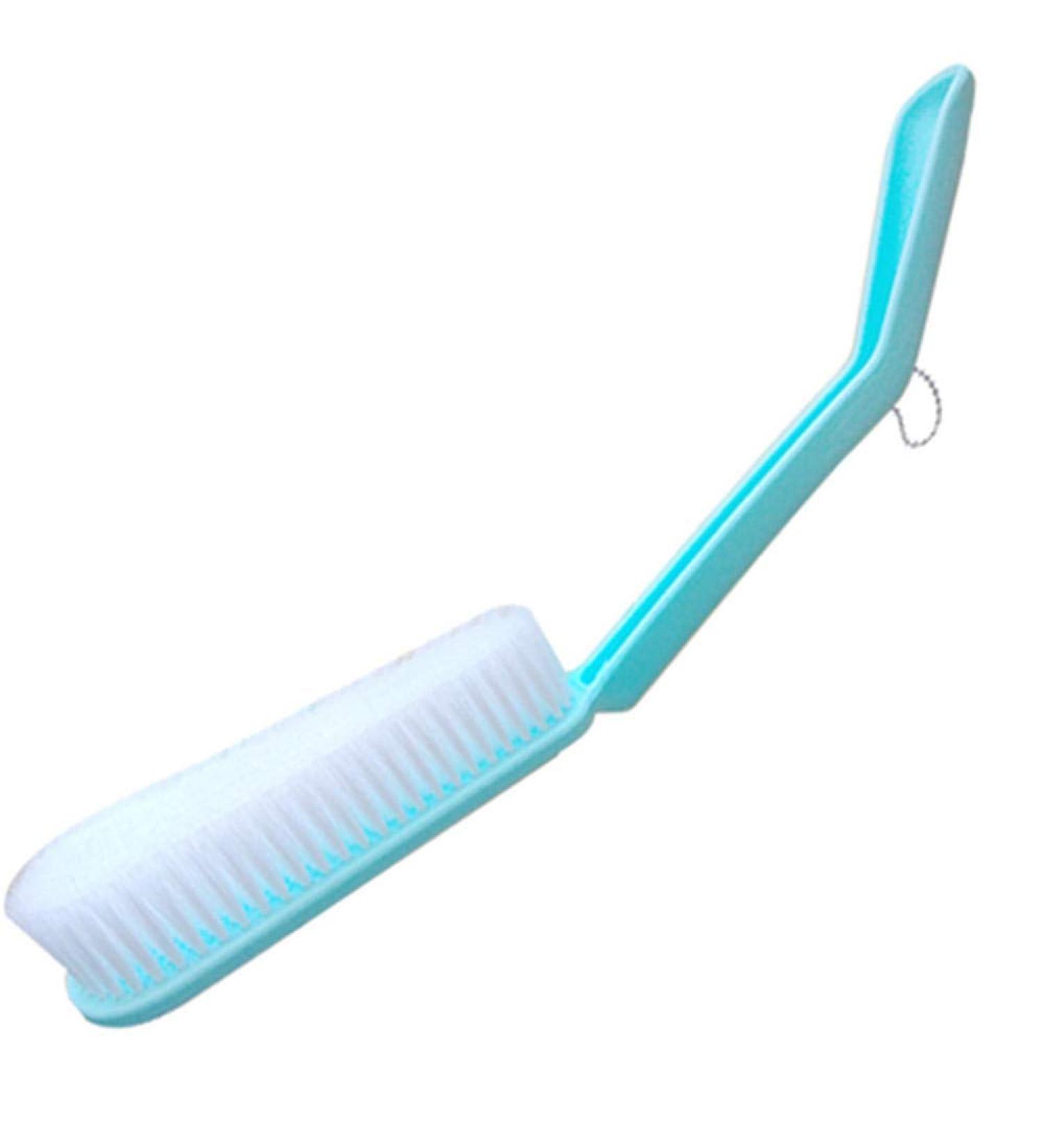 Kangwell Long Handled Scrub Brush for Shower - Anti-Slip Handle, Long Curved Bath Brush for Elderly - Blue - Buy Online on GoSupps.com