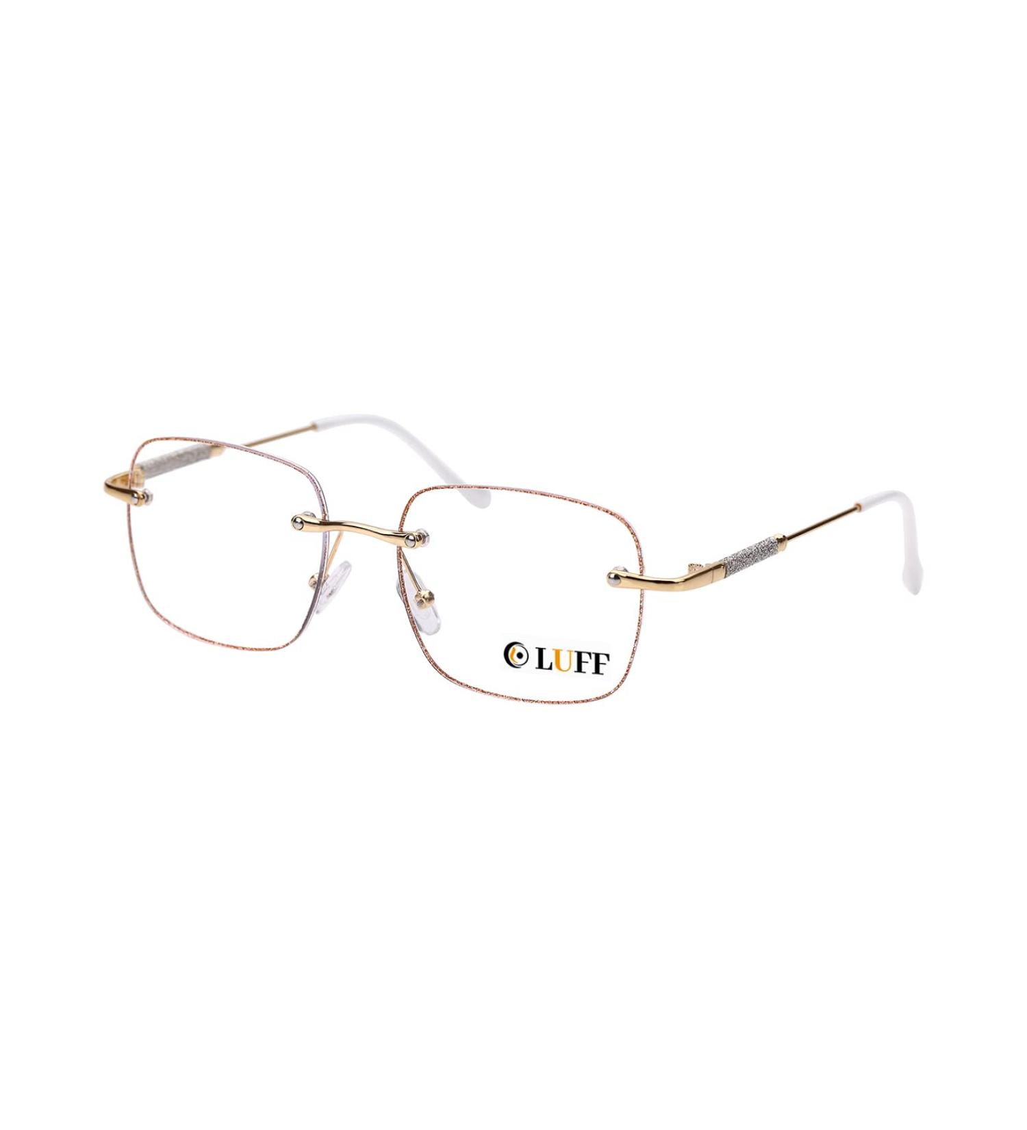 LUFF Rimless Reading Glasses for Women - Blue Light Blocking Fashion Metal Frameless Eyeglasses Anti Eyestrain 2.0x Gold - Shop Internationally! - Buy Online on GoSupps.com