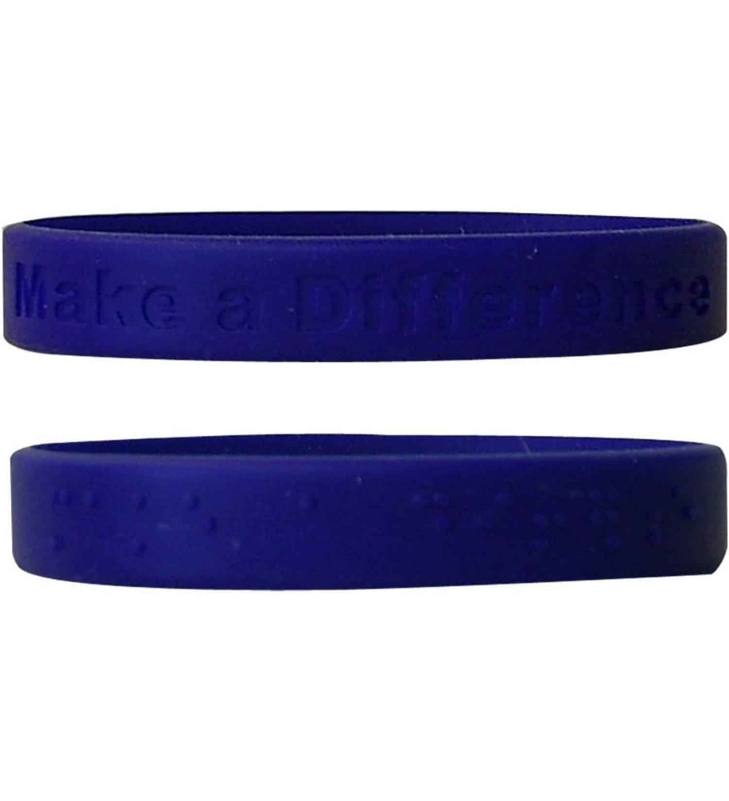 The Braille Store Set Of 8 Print-Braille Wristbands With Catchy Phraises