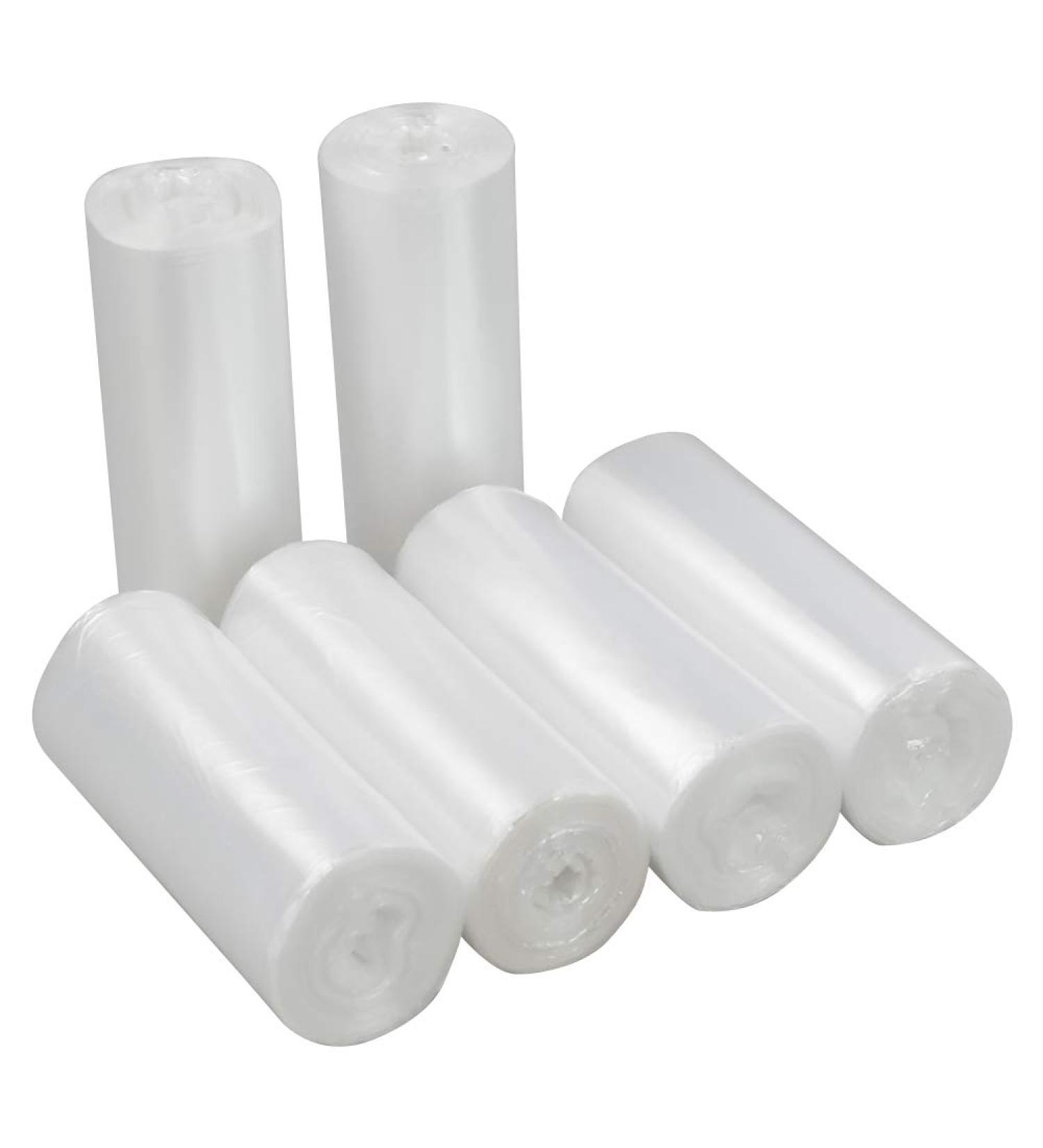 Ponpong 1.2 Gallon Clear Kitchen Trash Bags Garbage Bags Waste Bags 150 Bags/6 Rolls - Buy Online on GoSupps.com