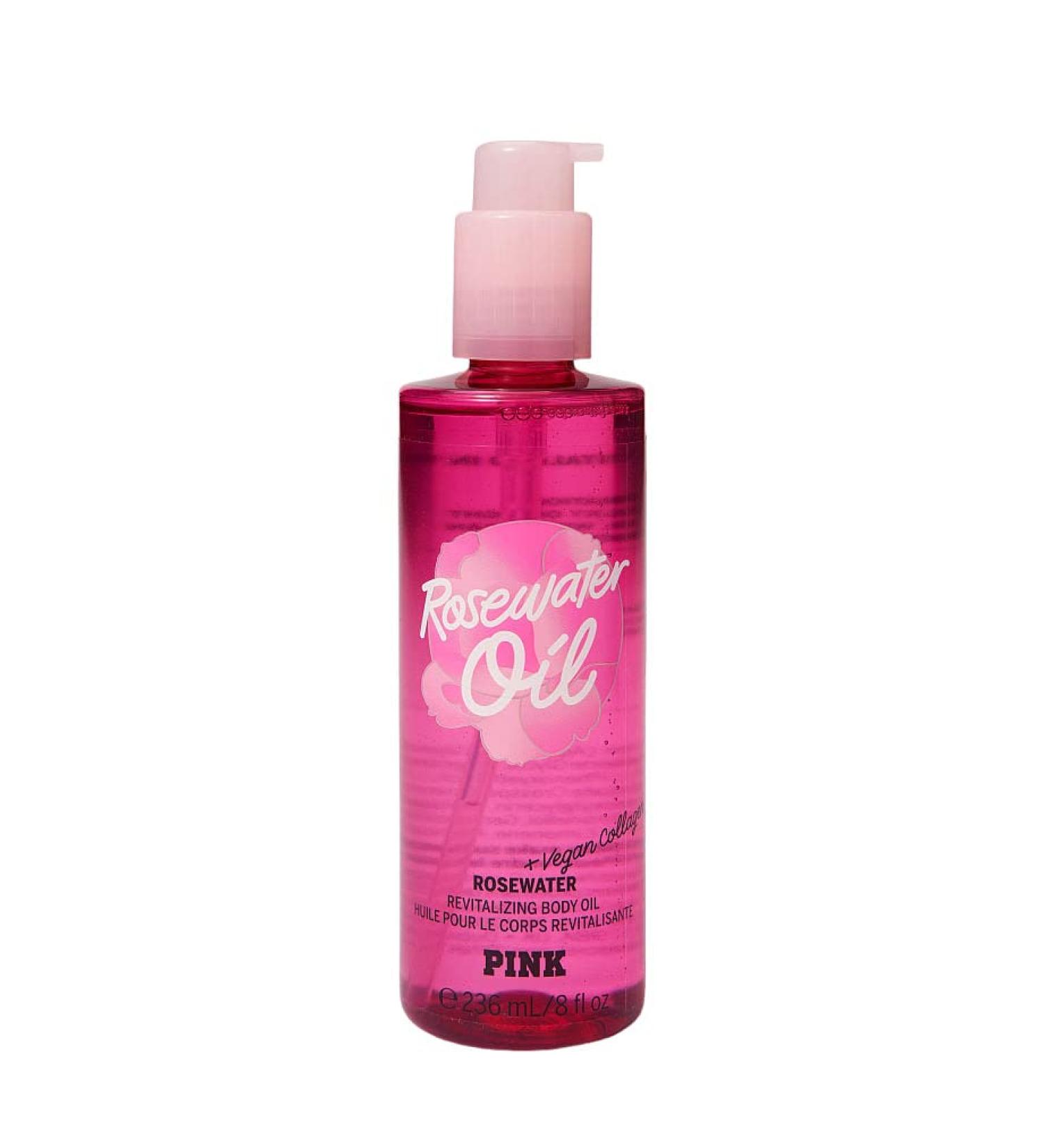 Victoria's Secret Pink Rosewater Soothing Body Oil 8 oz - Hydrating Body Care for Soft Skin | International Shipping Available - Buy Online on GoSupps.com