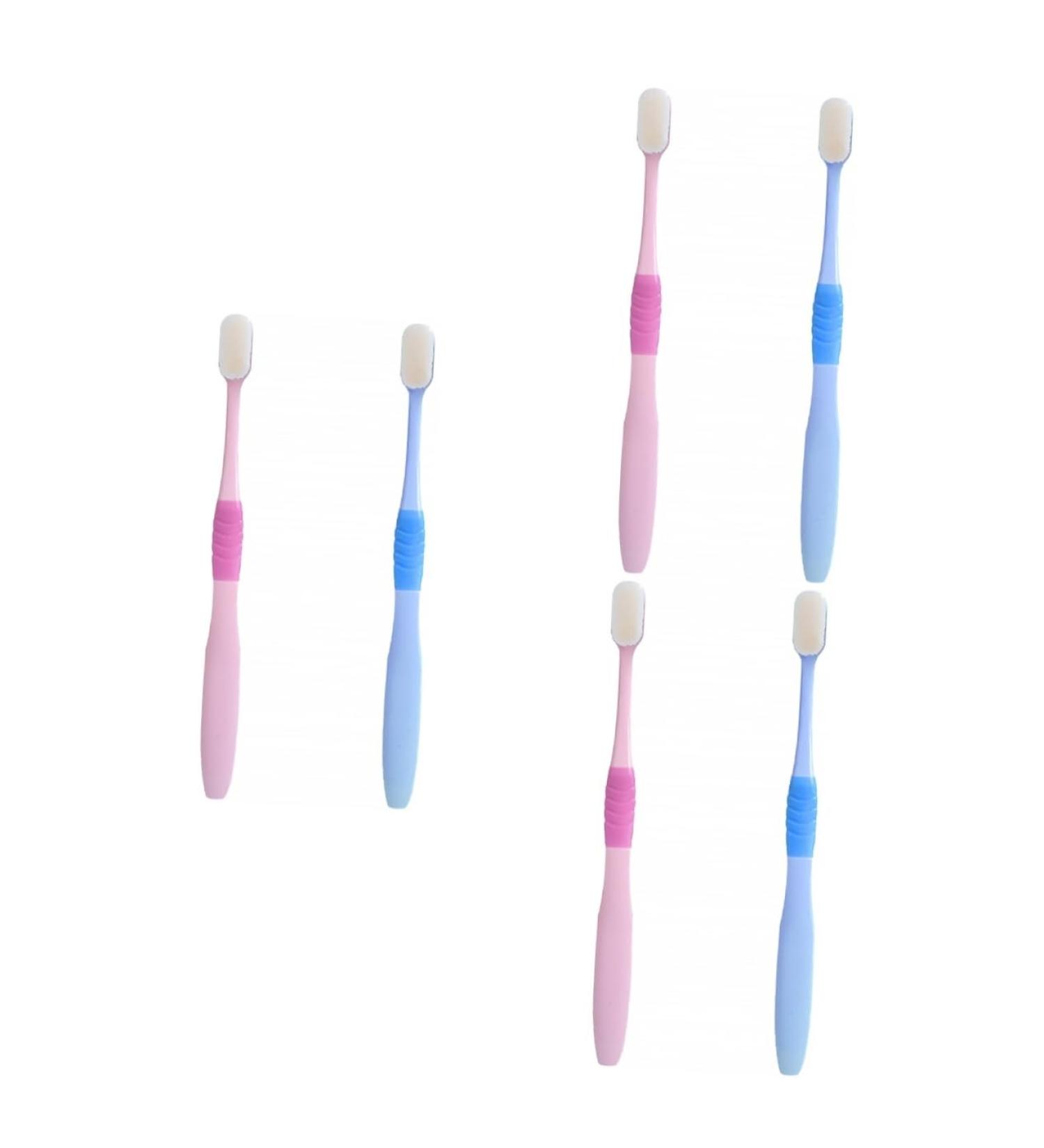 POPETPOP 6 Pcs Soft Manual Toothbrush Set for Adults Gentle Dental Care | PP Material Perfect for Sensitive Gums | International Shipping Available - Buy Online on GoSupps.com