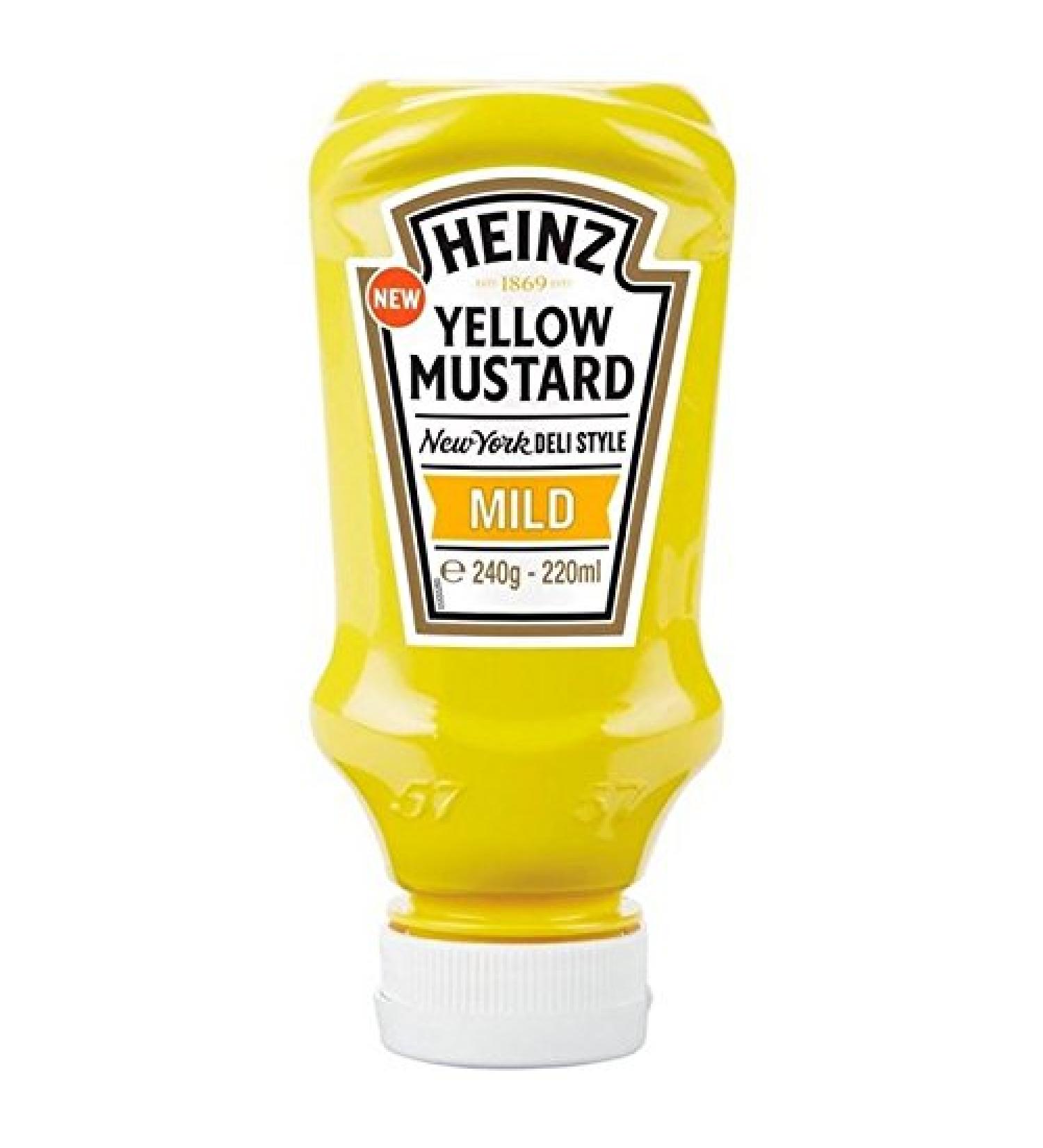 HEINZ Heinz Mustard Yellow New Style Deli York Sweet 240G (Pack of 6)
