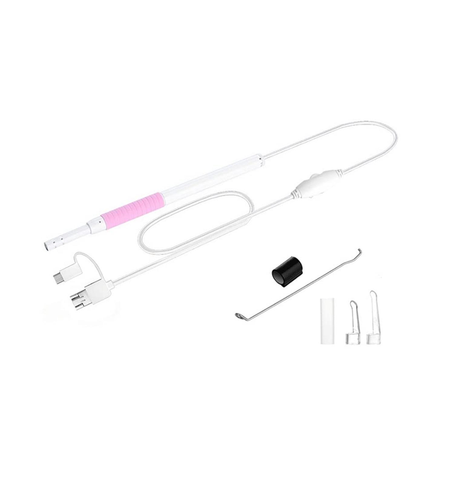 Marycan 5.5mm HD Ear Wax Removal Kit - Wireless Smart Phone Otoscope with WiFi Camera - 6 LED Lights - for Adults, Kids, Pets - Co Pink - Buy Online on GoSupps.com