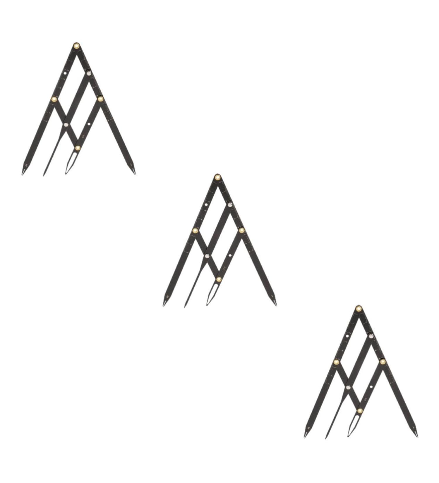 Beavorty 3 pcs Makeup Second Tool Stencils Positioning Generation Eyebrow Sliding Three-point Stainless 1 count (Pack of 1) Blackx3pcs - Buy Online on GoSupps.com