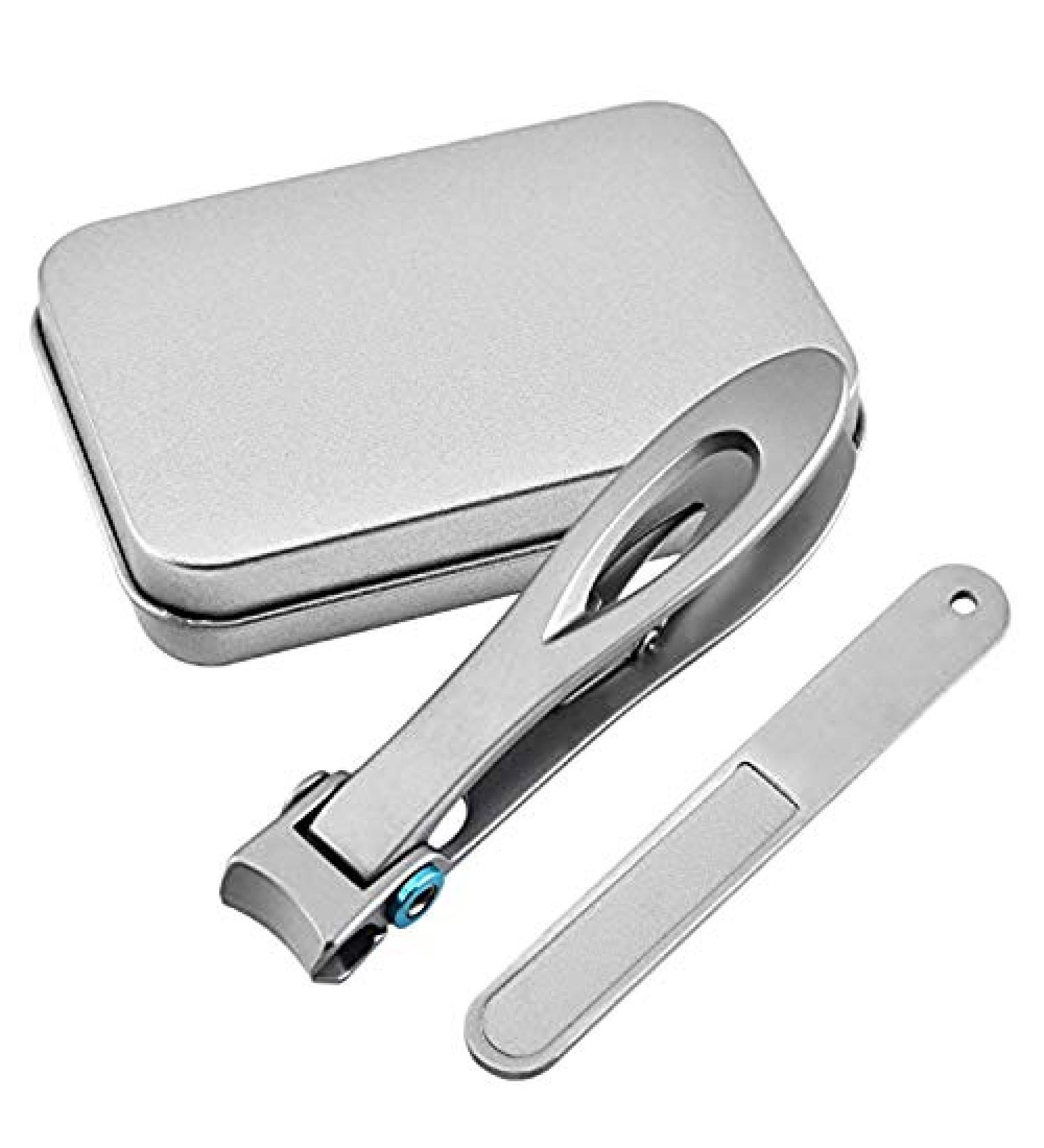 Lanko Nail Clipper Set Thick Toenail & Fingernail Cutter With Wide Jaw Opening Stainless Steel Nail File Ingrown Manicure Pedicure Kit For Men & Women Silver - Buy Online on GoSupps.com