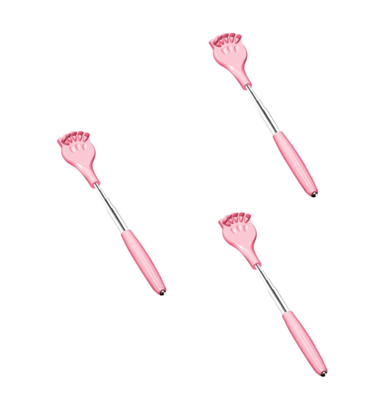 Beavorty 3-Piece Manual Scalp and Back Itching Aid - Pink Handheld Massage Tools for Ultimate Relief | 55x4.2cm - Buy Online on GoSupps.com