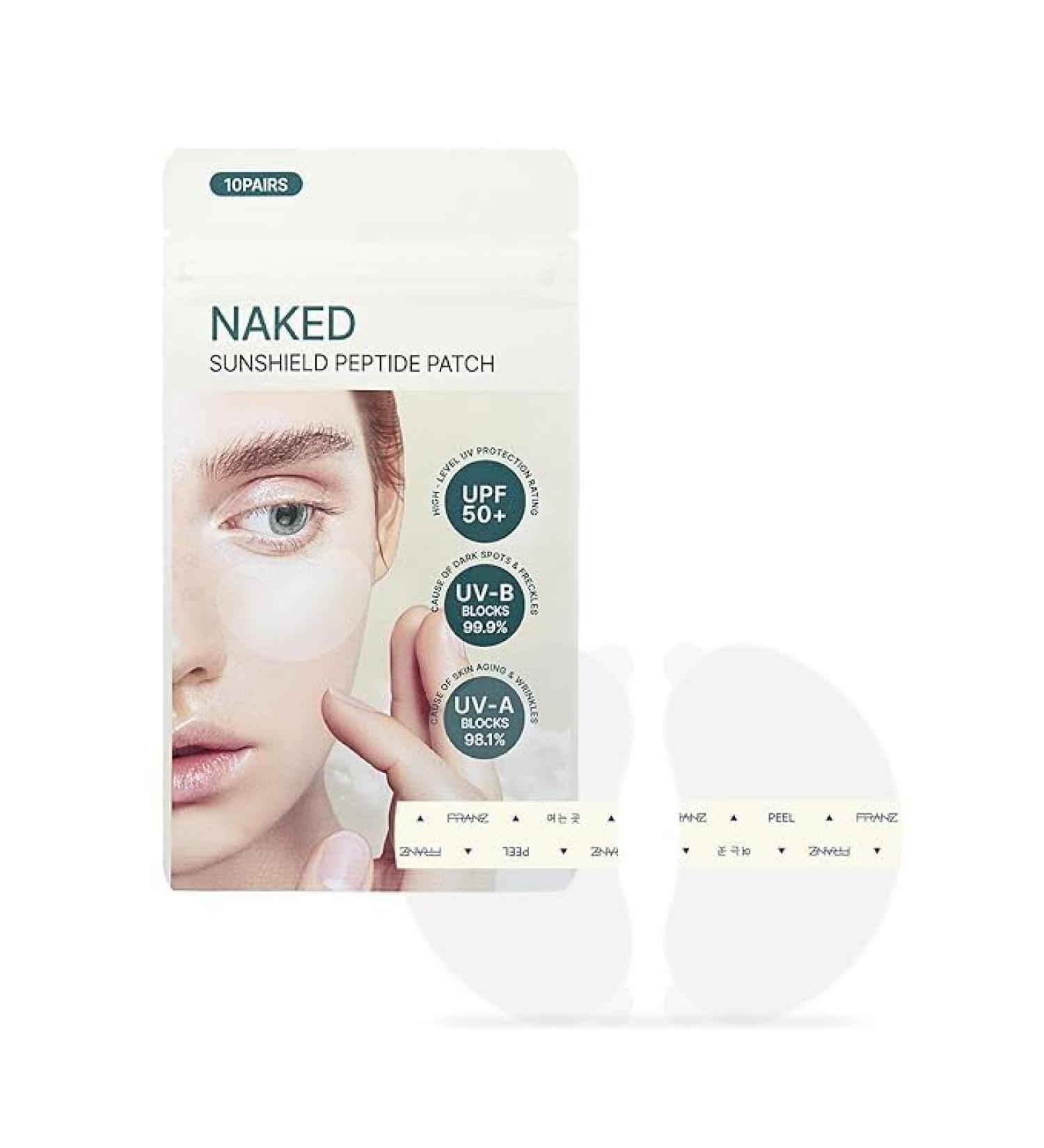 Naked Sunshield Transparent Sun Patch (0.013mm Regular) Ultra-Thin UV Blocking Value 3 Pack (30 Pairs) Economy Multi-Pack 2+ Hour Outdoor Use (Golf Ski Cycling Tennis) 3-Pack