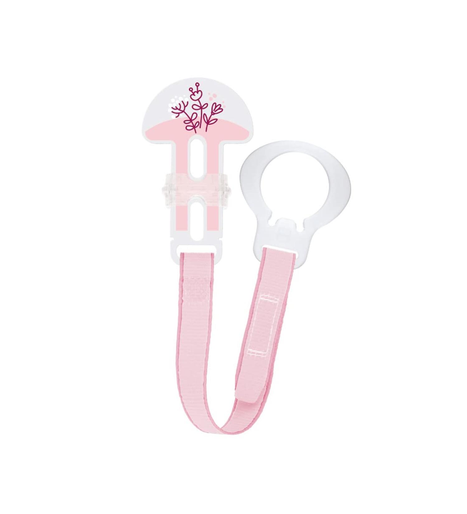 MAM Clip & Cover Pacifier Chain - Pink Rose | 1 Piece - International Shipping Available - Buy Online on GoSupps.com