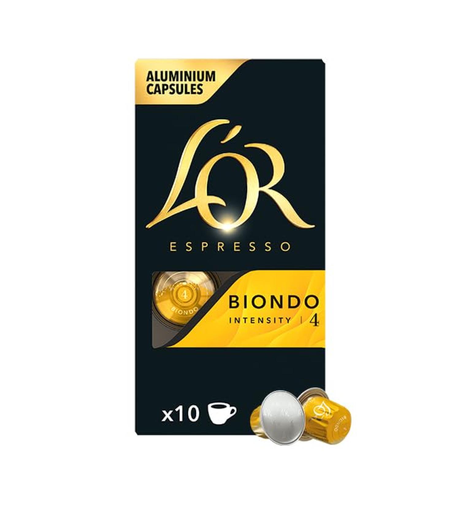 L'Or Capsules De Caf Biondo Intensit 4 Compatibles Nespresso x10 - Buy Online on GoSupps.com