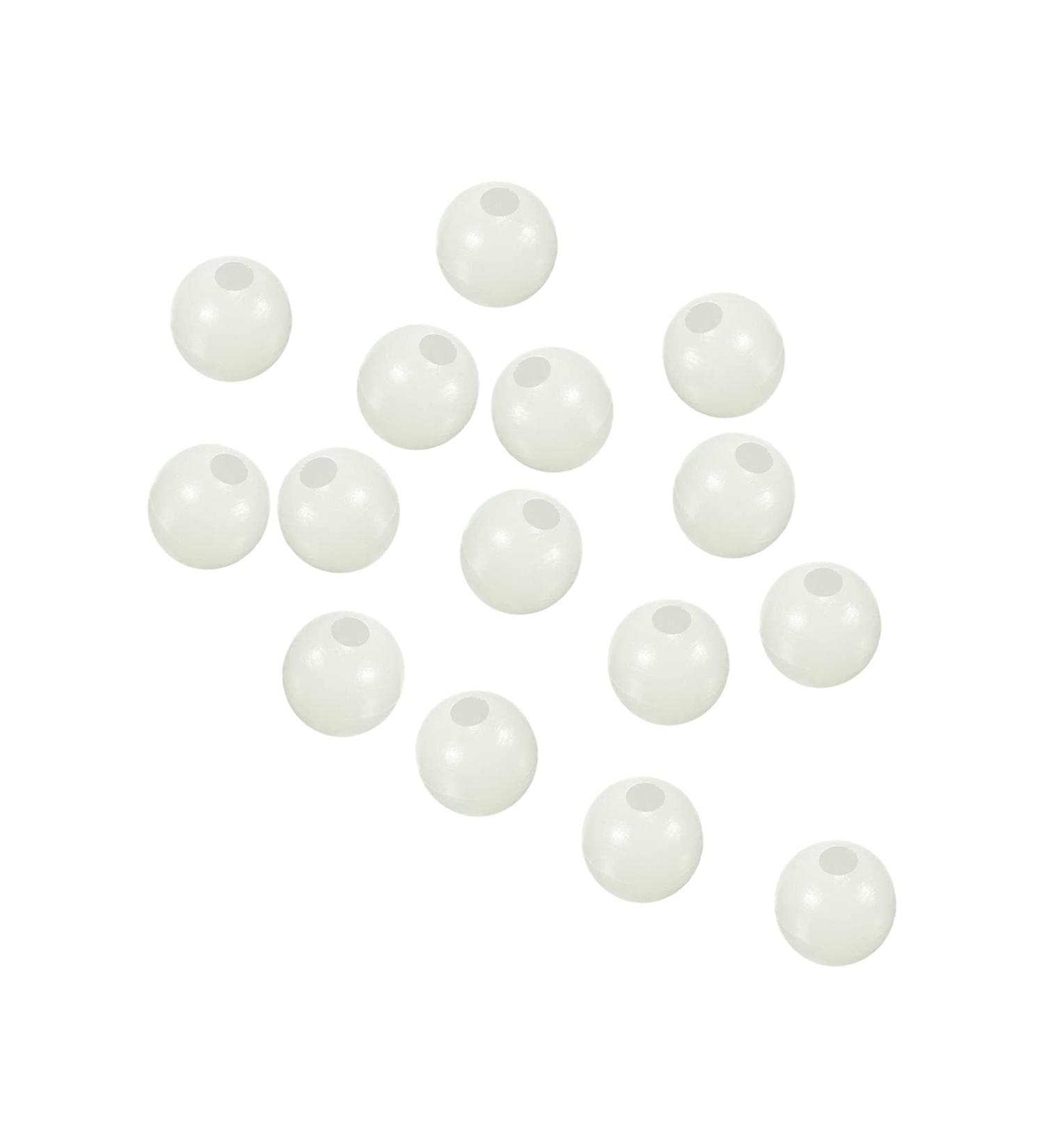 PATIKIL 200pcs 5mm Plastic Glowing Fishing Beads - Round White Fishing Lures for Enhanced Fishing Experience - Buy Online on GoSupps.com