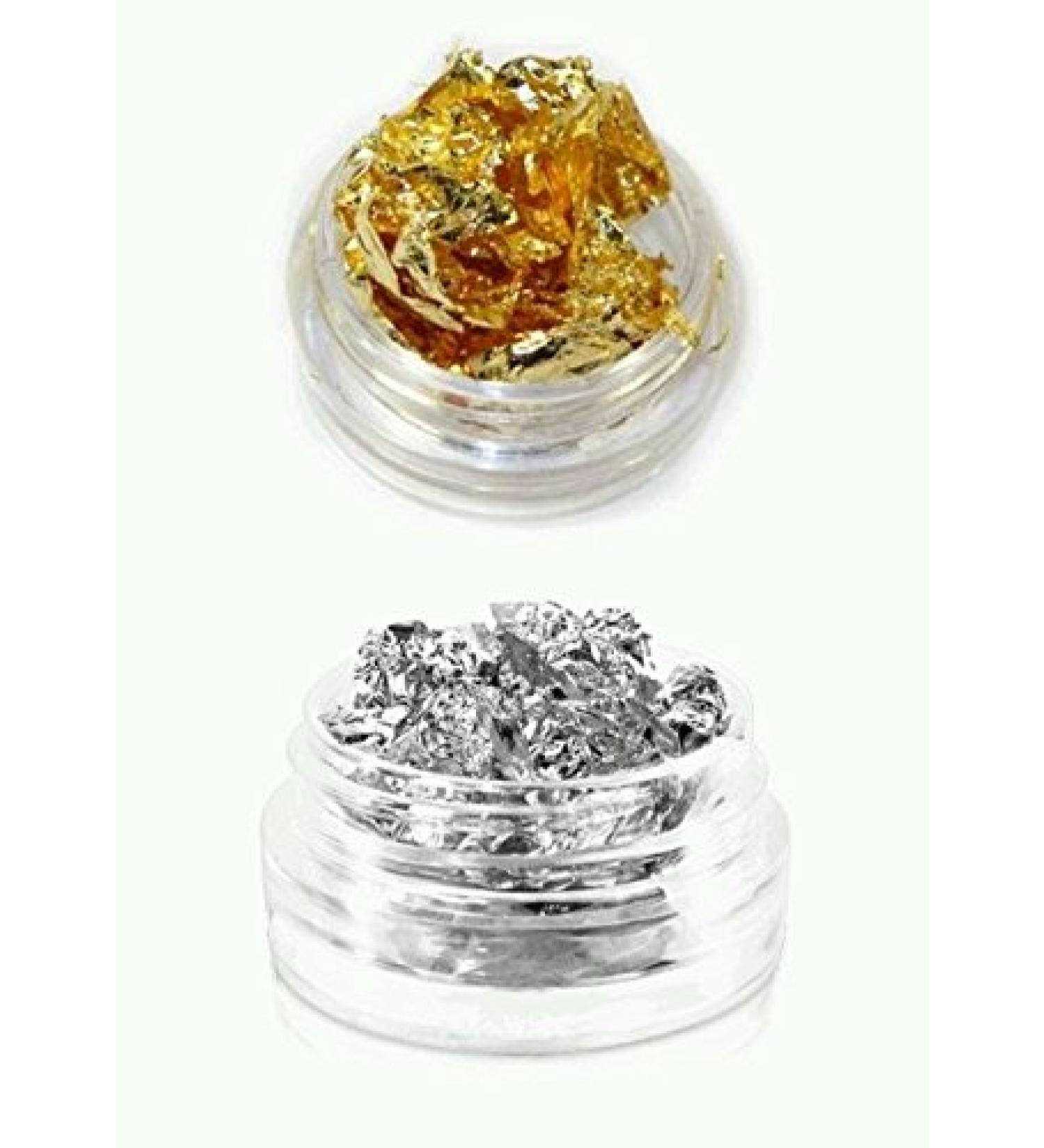 New Nail Art Set | Gold Leaf & Foil Glitter for Gel Nails | International Shipping - Buy Online on GoSupps.com