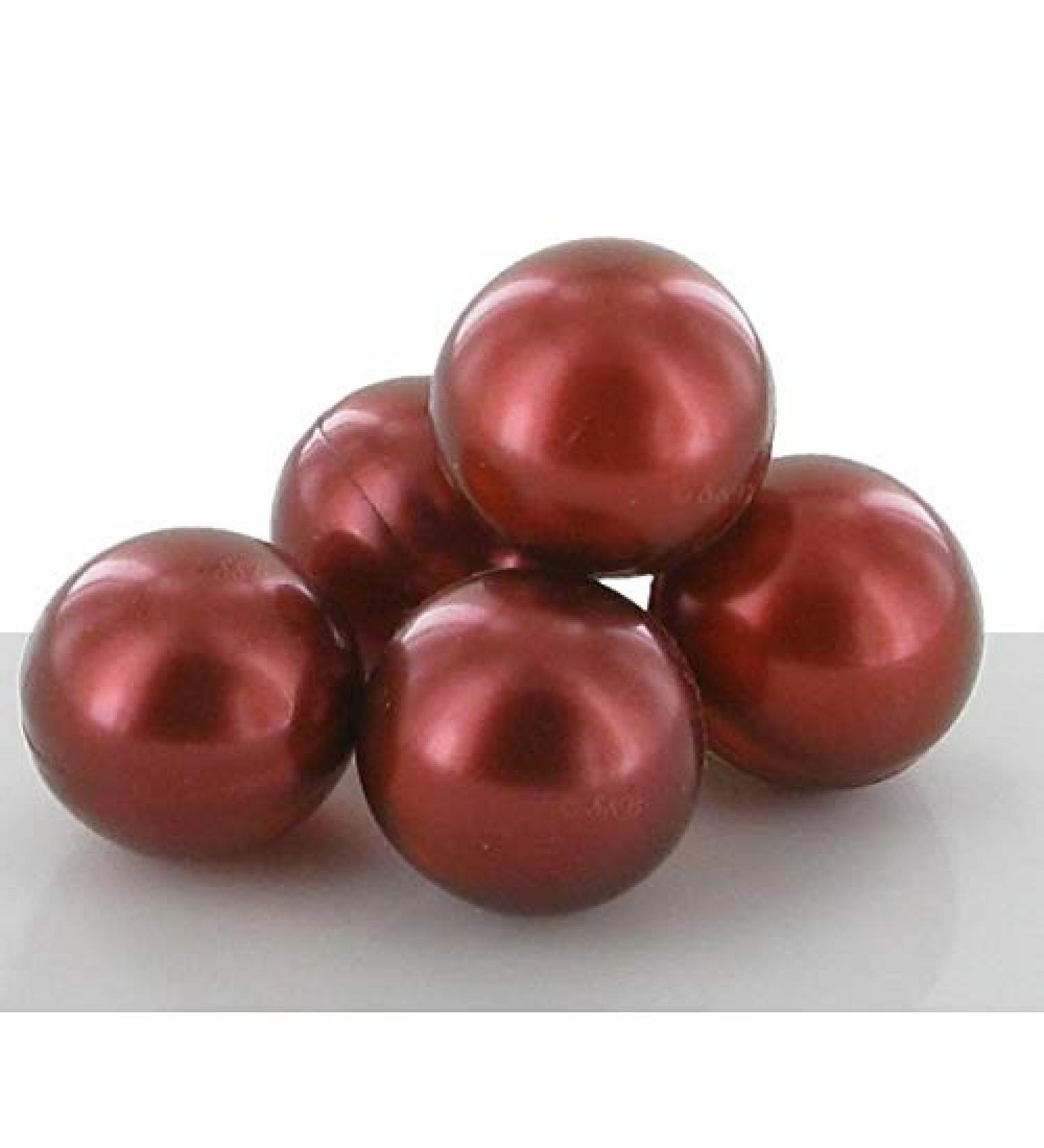 G n rique Lot de 12 Perles de Bain Rondes Nacr es - Fabrication Fran aise - Vanille