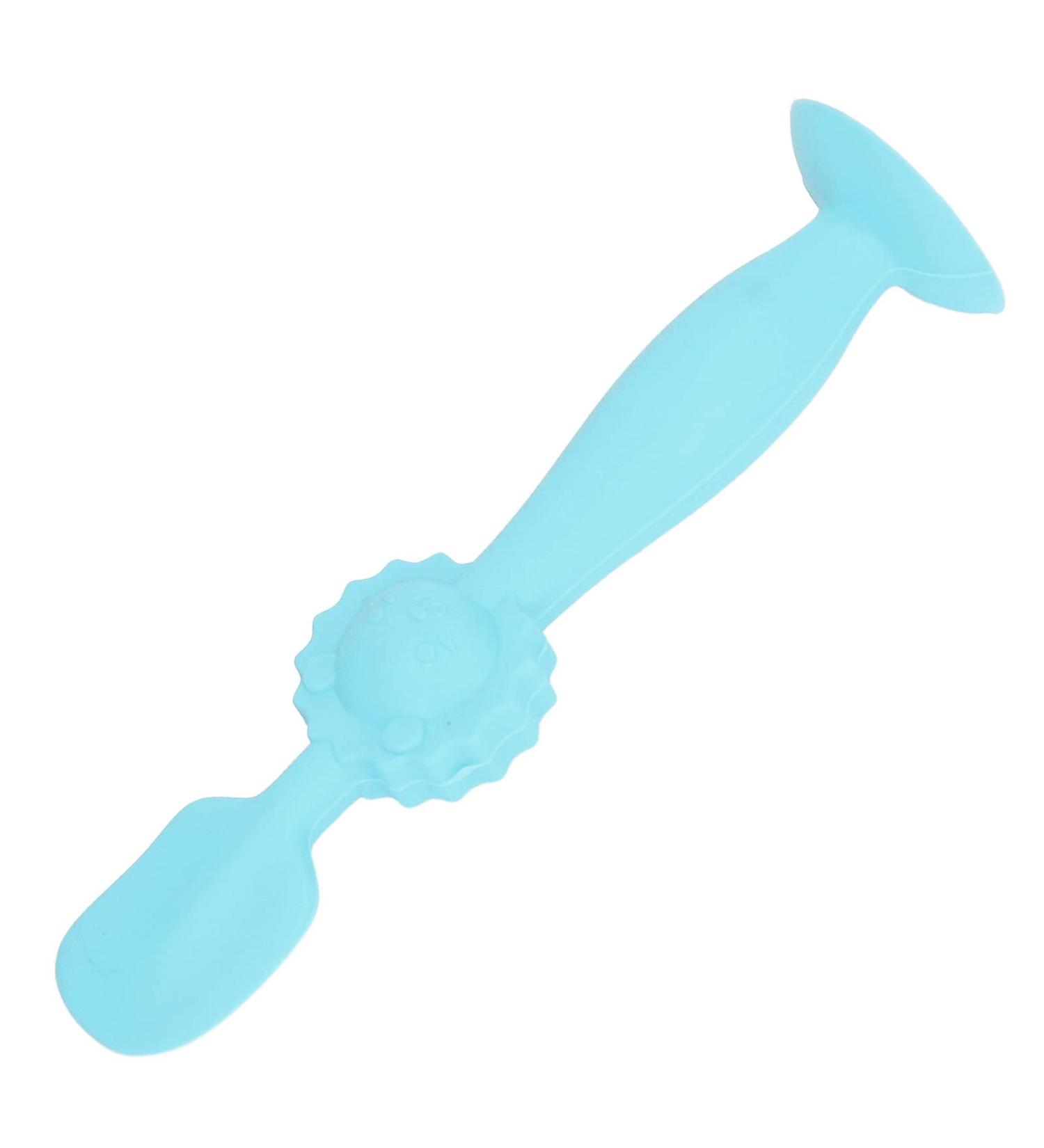 Baby Diaper Cream Spatula - Soft Silicone Brush with Suction Base (Blue) - Buy Online on GoSupps.com