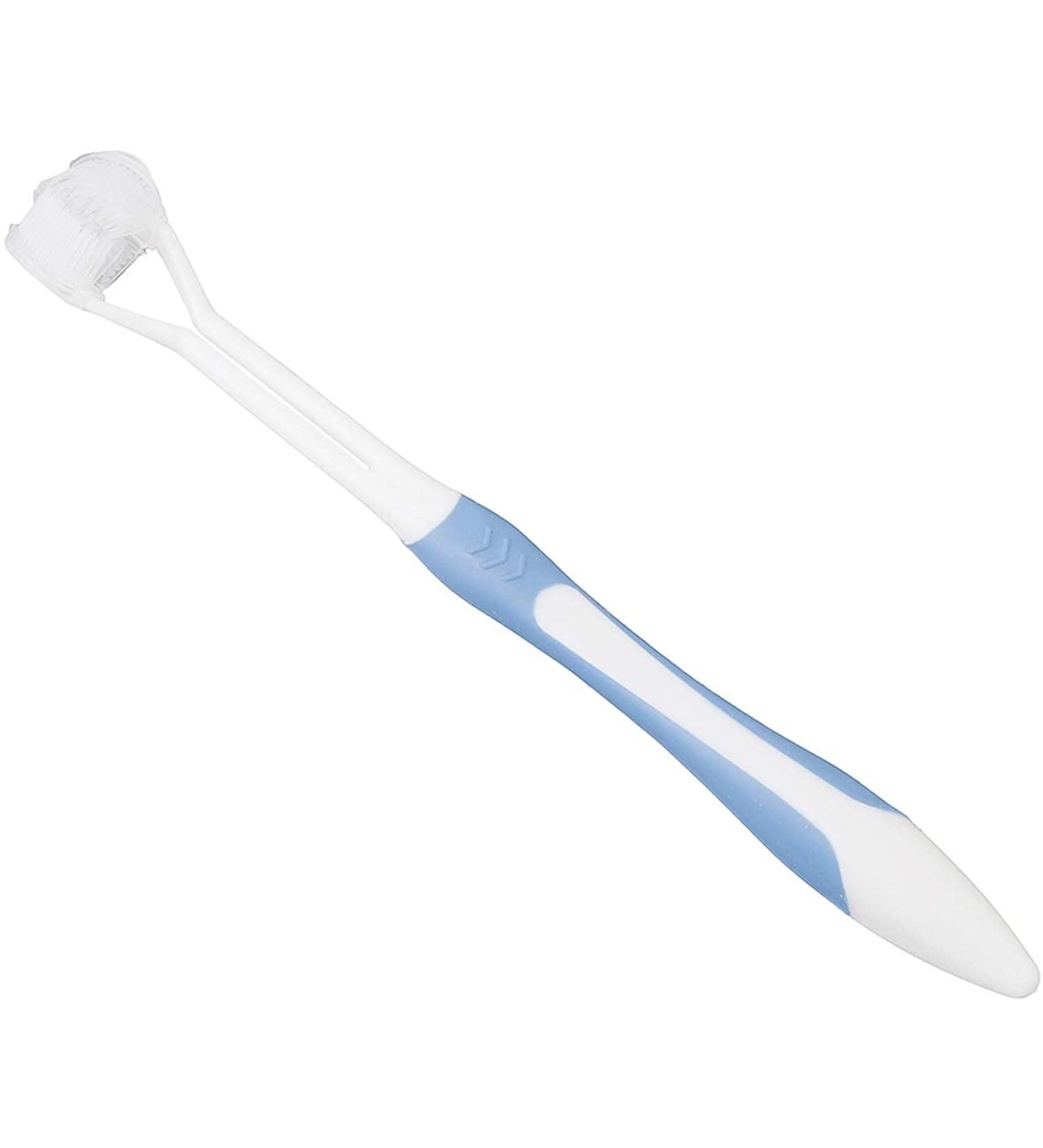Adult Soft Bristle 3-Sided Toothbrush - Blue | Manual Toothbrush for Effective Cleaning - Buy Online on GoSupps.com