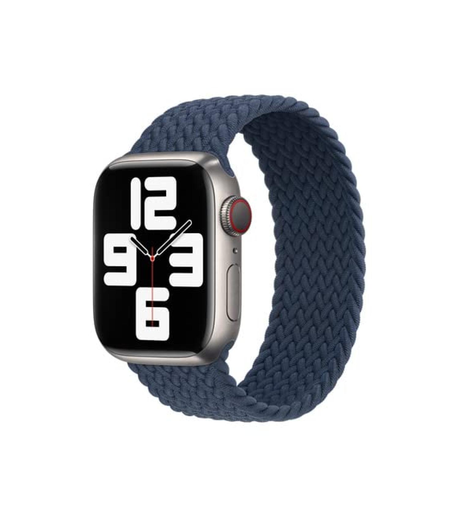 H&S Stretchy Solo Loop Braided Strap Compatible for Apple Watch Elastics Soft Stretch Sport Band 38mm 40mm 42mm 44mm 45mm for Men Women Girls with Series SE 7//6/5/4/3/2/1 Braided Replacement Wristbands 38/40-M Abyss Blue - Buy Online on GoSupps.com